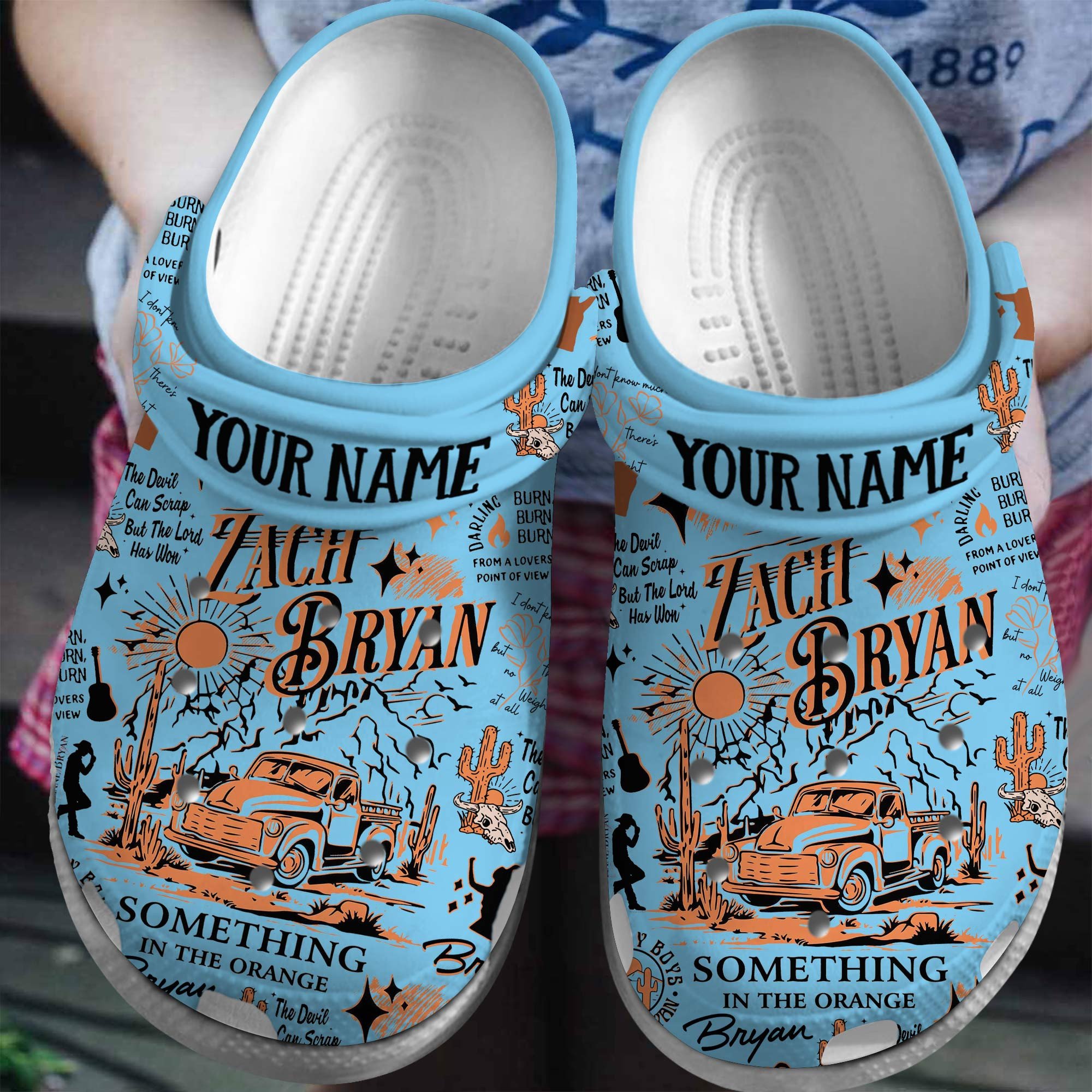 Footwearmerch Zach Bryan Singer Music Crocs Crocband Clogs Shoes Comfortable For Men Women and Kids