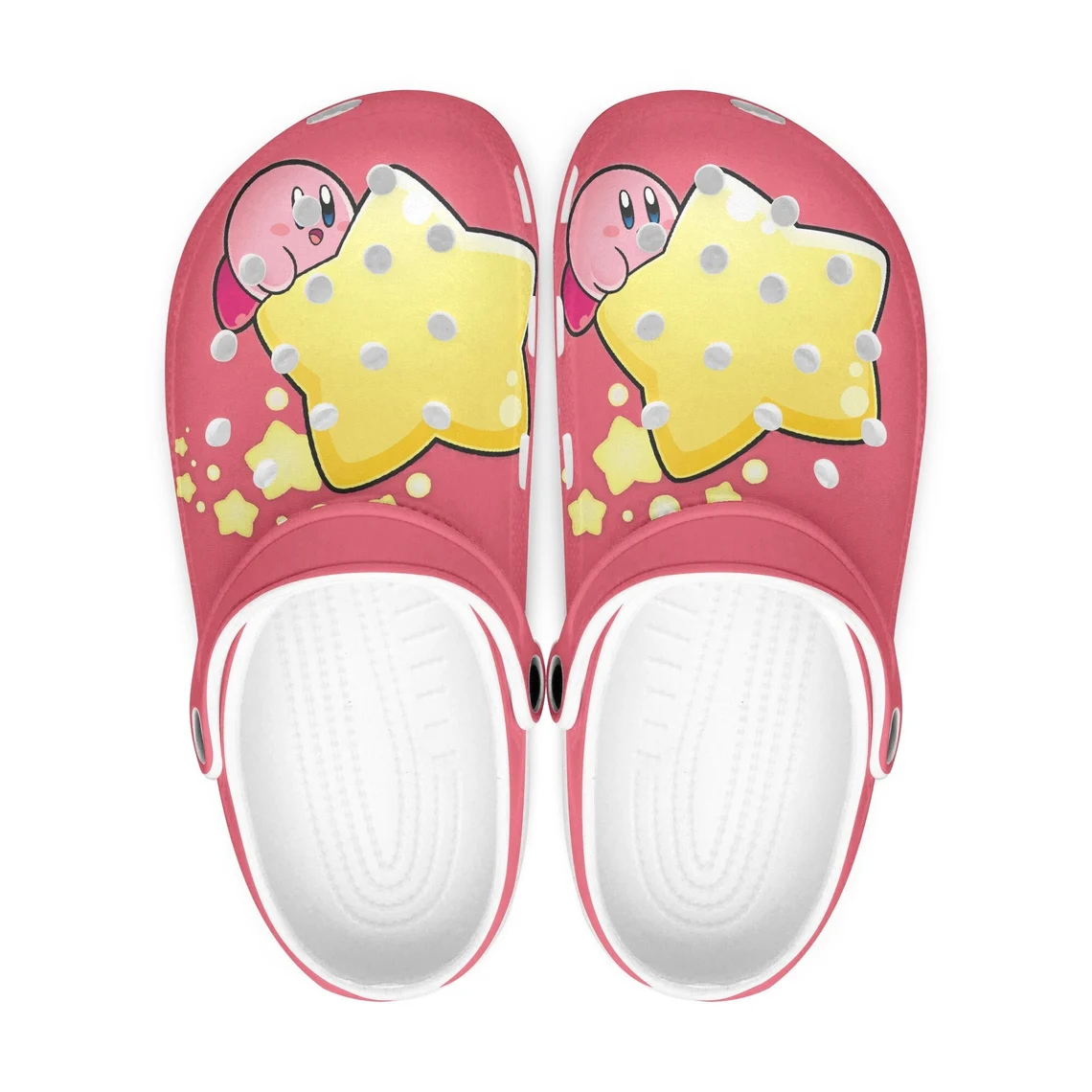 Footwearmerch Kirby Game Crocs Crocband Shoes Clogs Custom Name For Men Women and Kids