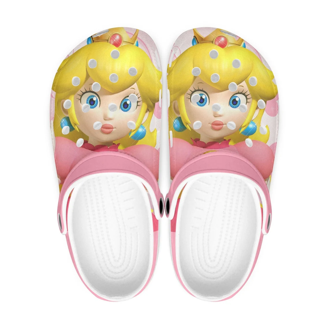 Footwearmerch Super Mario Peach Game Crocs Crocband Shoes Clogs Custom Name For Men Women and Kids