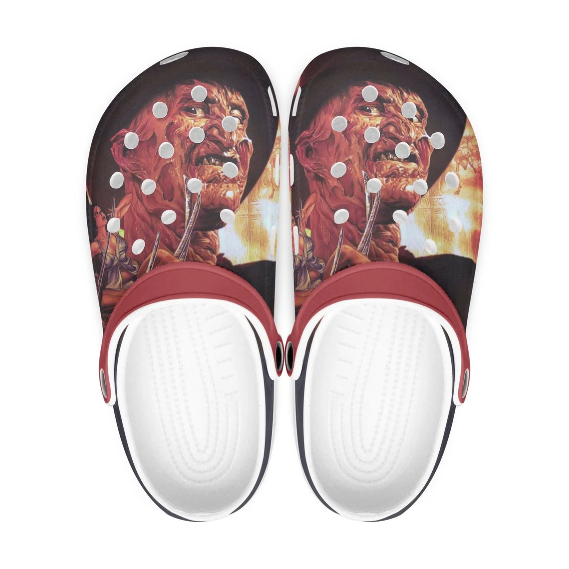 Footwearmerch Nightmare On Elm Street Movie Halloween Crocs Crocband Shoes Clogs Custom Name For Men Women and Kids