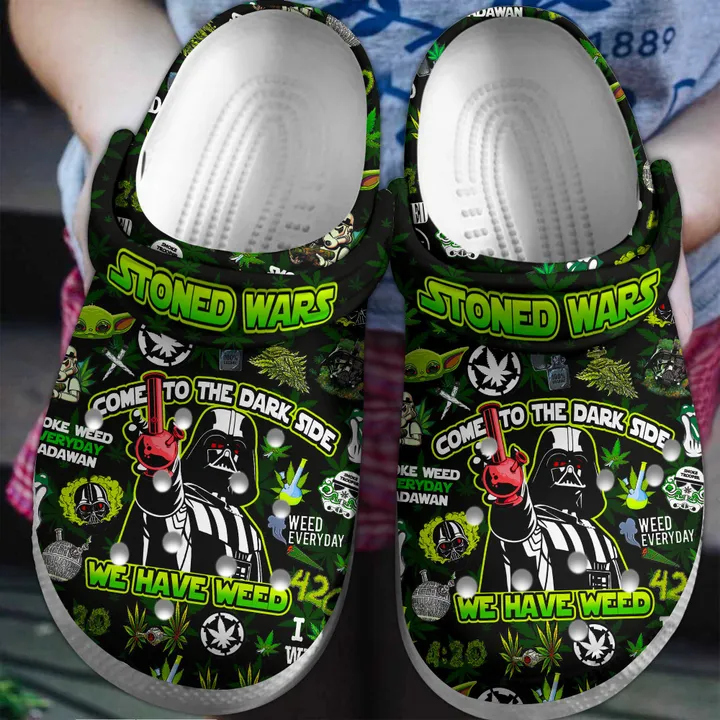 Footwearmerch Darth Vader Star Wars Smoke 420 Weed Crocs Crocband Clogs Shoes Comfortable For Men Women