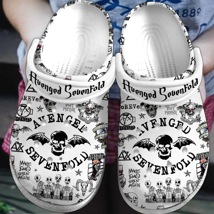Footwearmerch Avenged Sevenfold Music Band Crocs Crocband Shoes Clogs Comfortable For Men Women and Kids