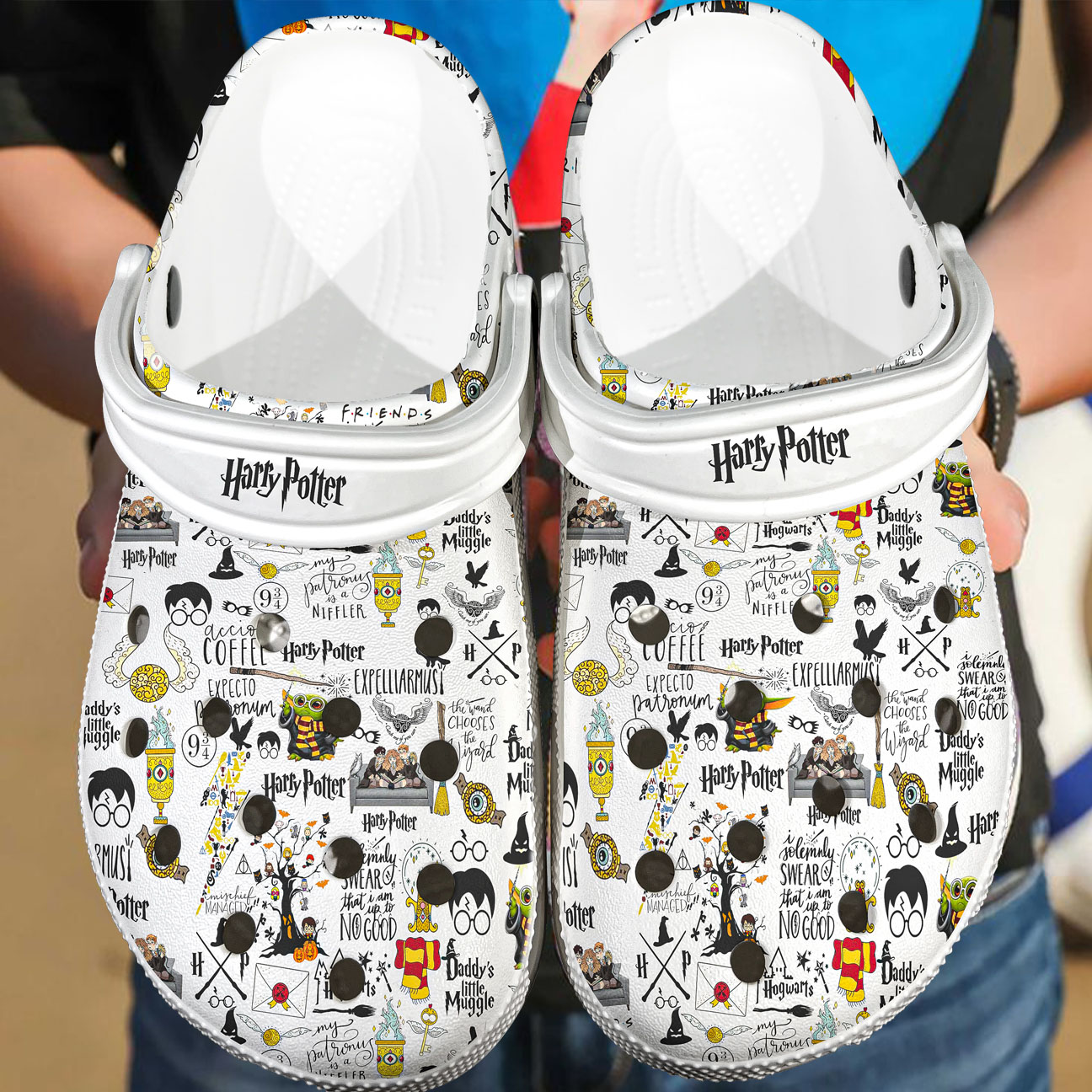 Footwearmerch Star Wars Baby Yoda Harry Potter Crocs Clogs Crocband Comfortable Shoes For Men & Women