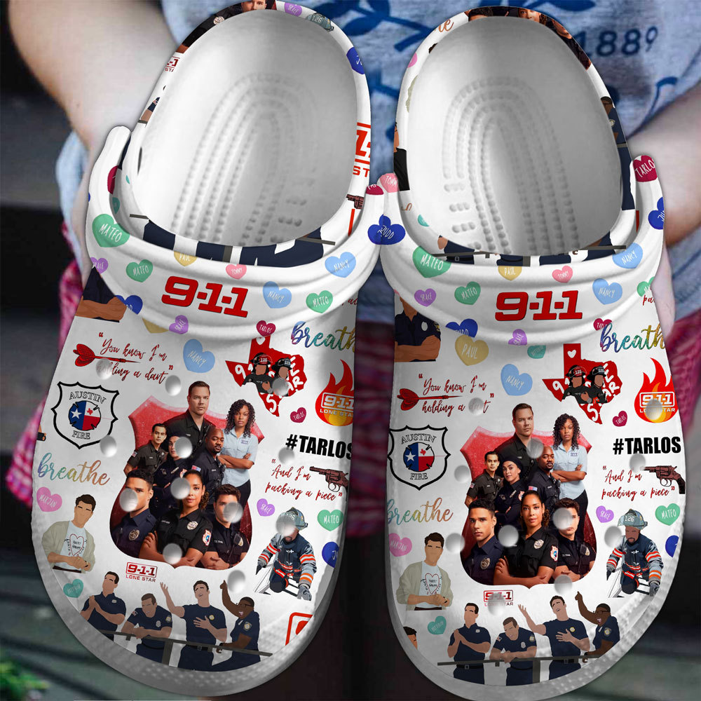 Footwearmerch 9-1-1 TV Series Crocs Crocband Clogs Shoes Comfortable For Men Women and Kids