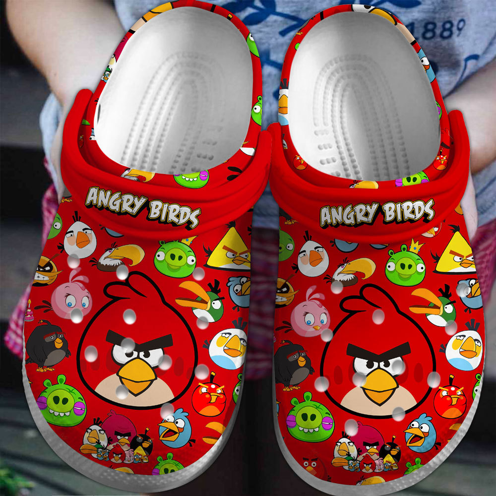 Footwearmerch Angry Birds Game Crocs Crocband Clogs Shoes Comfortable For Men Women and Kids