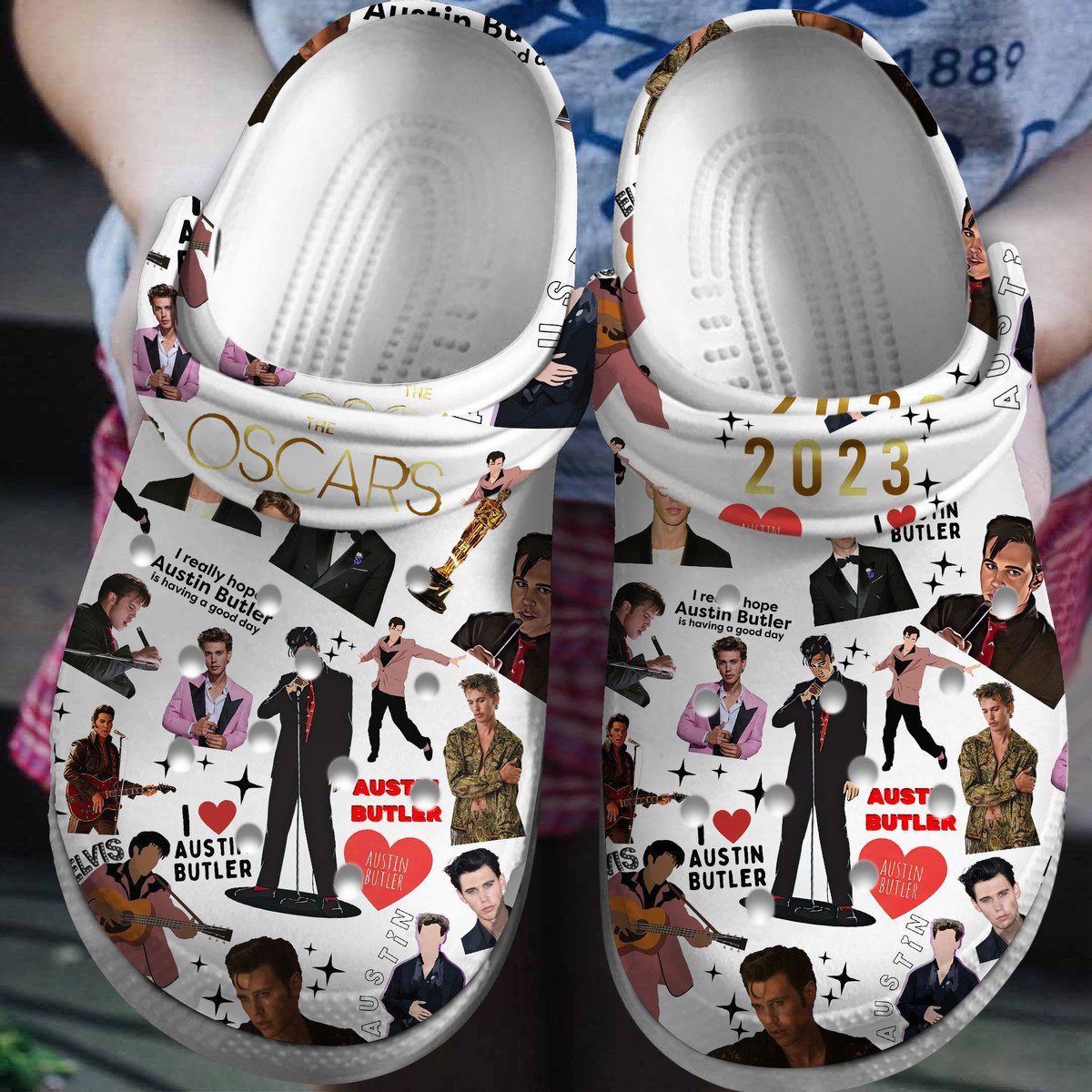 FootwearmerchAustin Butler Oscars 2023 Crocs Crocband Clogs Shoes Comfortable For Men Women and Kids