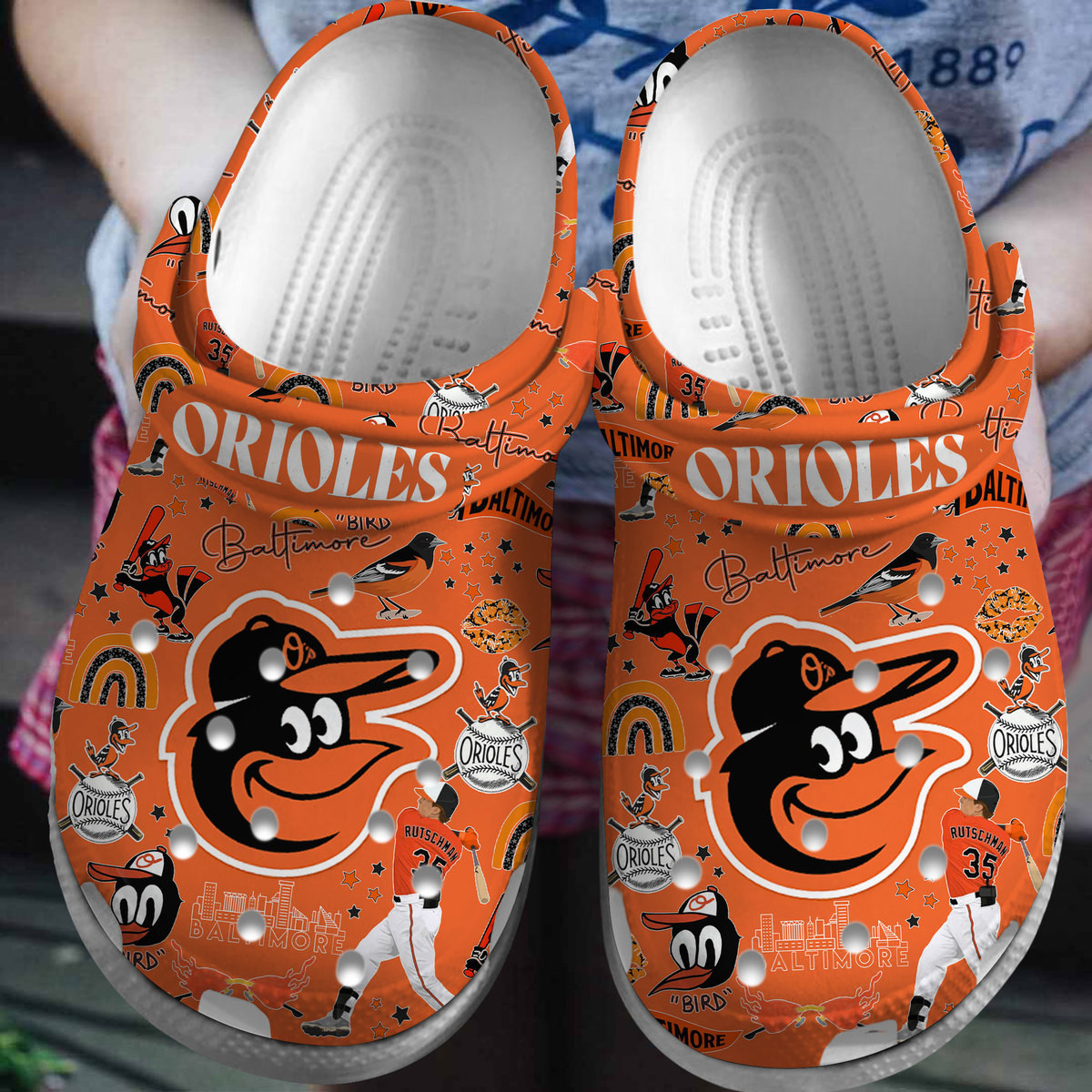 Premium Baltimore Orioles MLB Sport Crocs Crocband Clogs Shoes Comfortable For Men Women and Kids