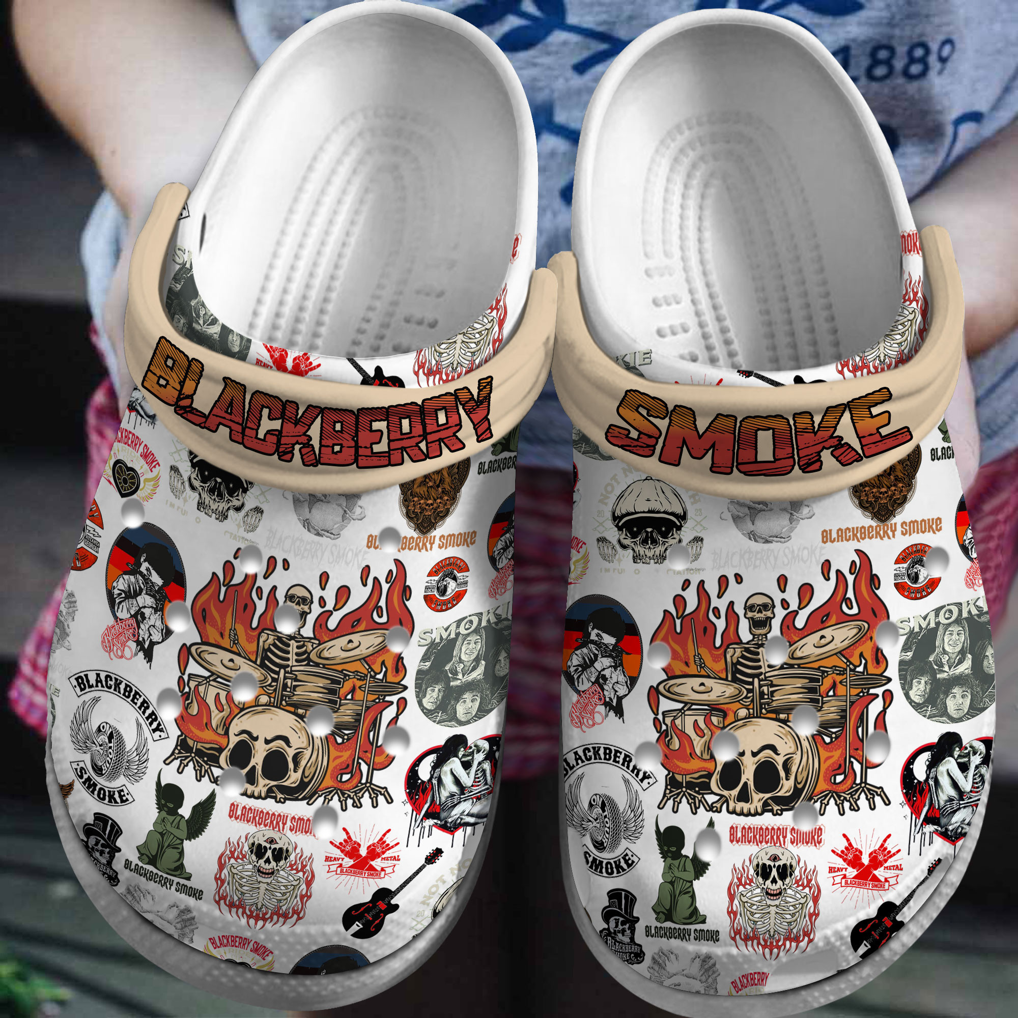 Premium Blackberry Smoke Music Crocs Crocband Clogs Shoes Comfortable For Men Women and Kids