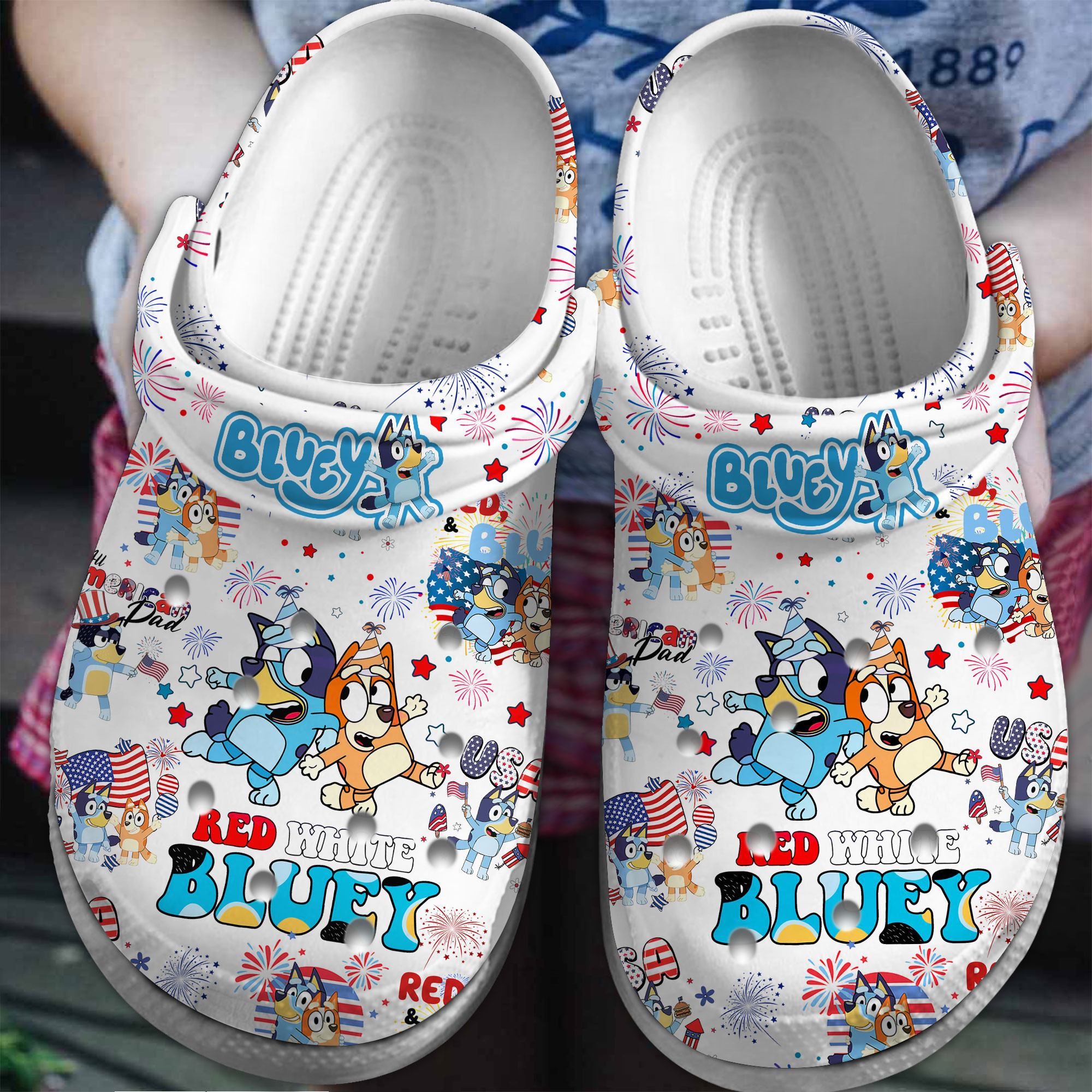 Premium Bluey TV Series Crocs Crocband Clogs Shoes Comfortable For Men Women and Kids