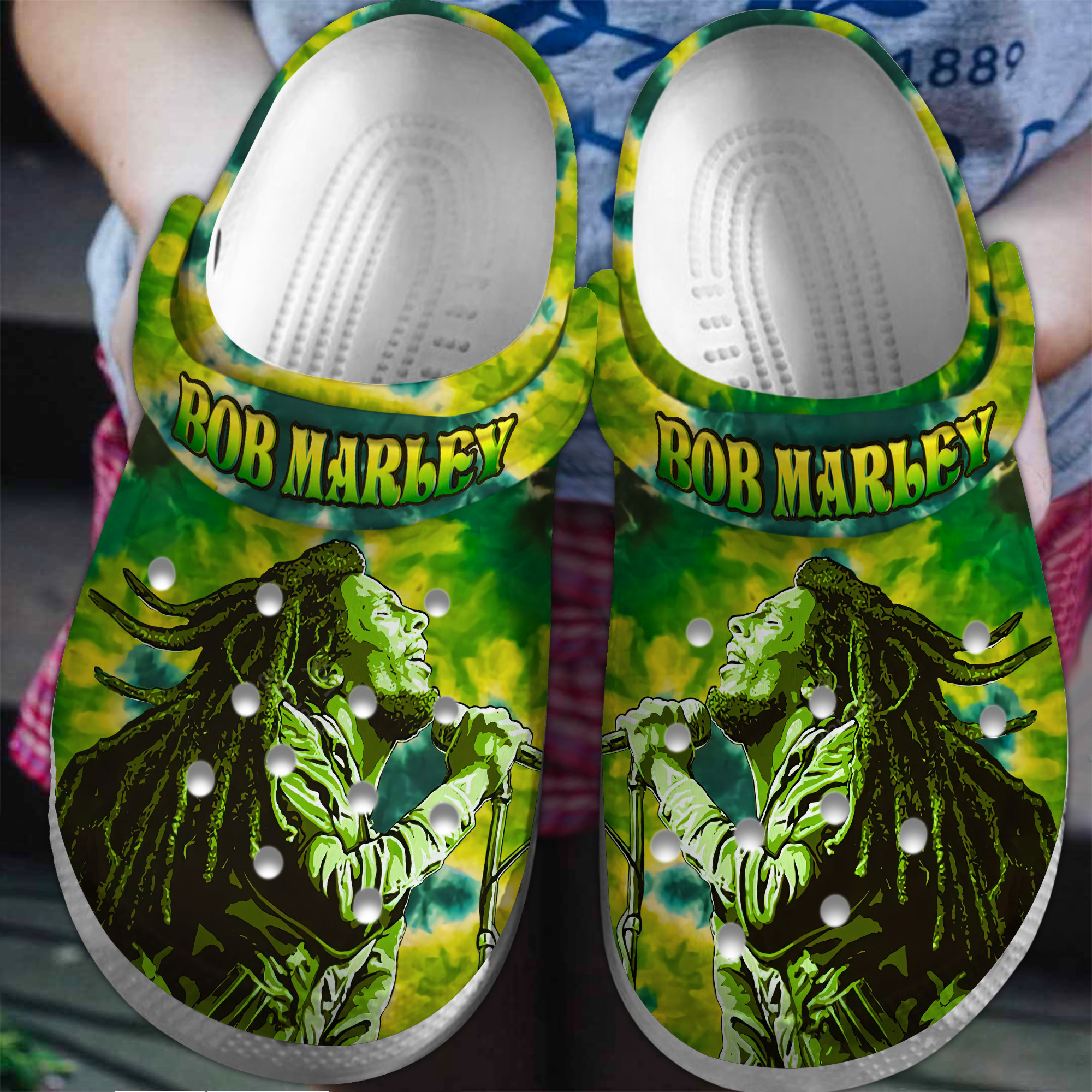 Premium Bob Marley Music Crocs Crocband Clogs Shoes Comfortable For Men Women and Kids