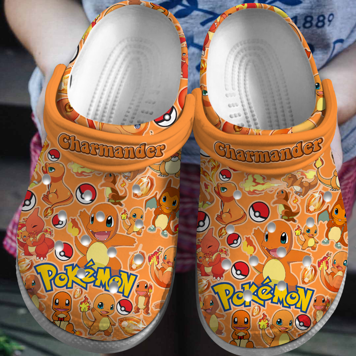 Footwearmerch Charmander Pokemon Crocs Crocband Clogs Shoes Comfortable For Men Women and Kids