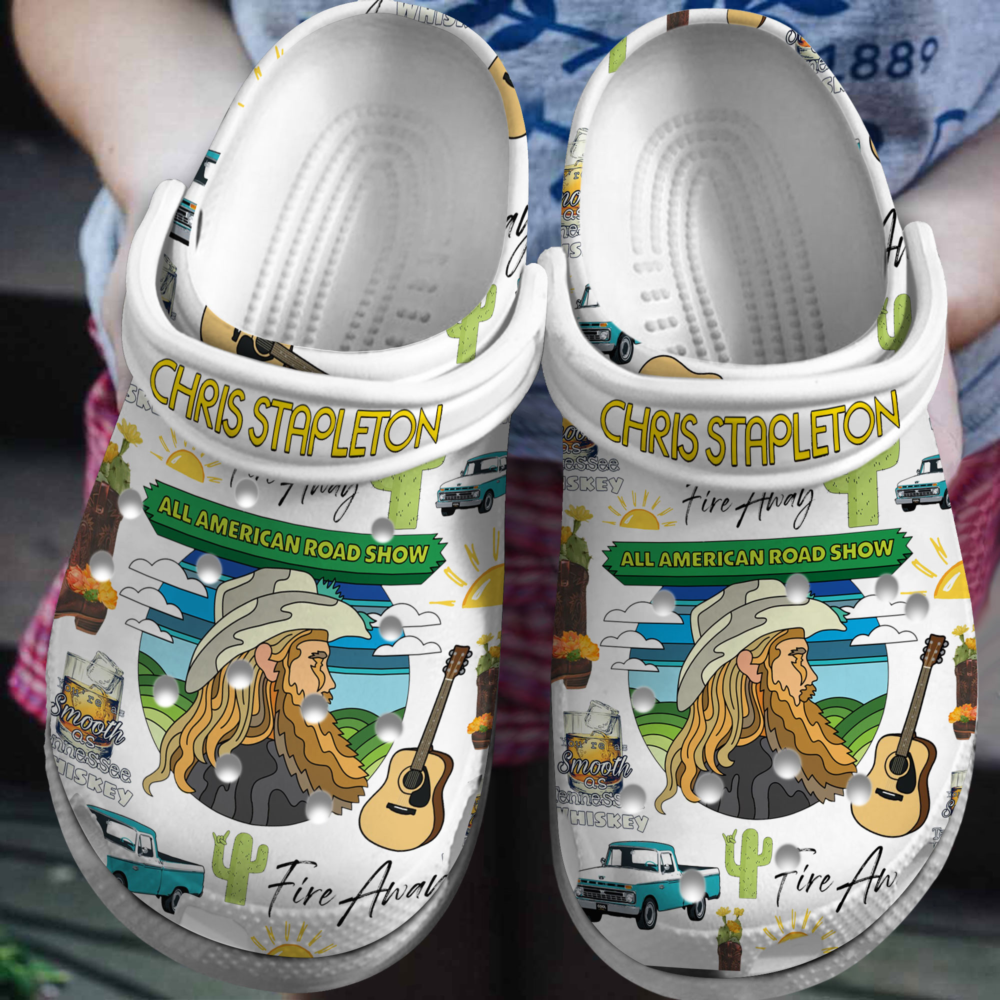 Premium Chris Stapleton Music Crocs Crocband Clogs Shoes Comfortable For Men Women and Kids