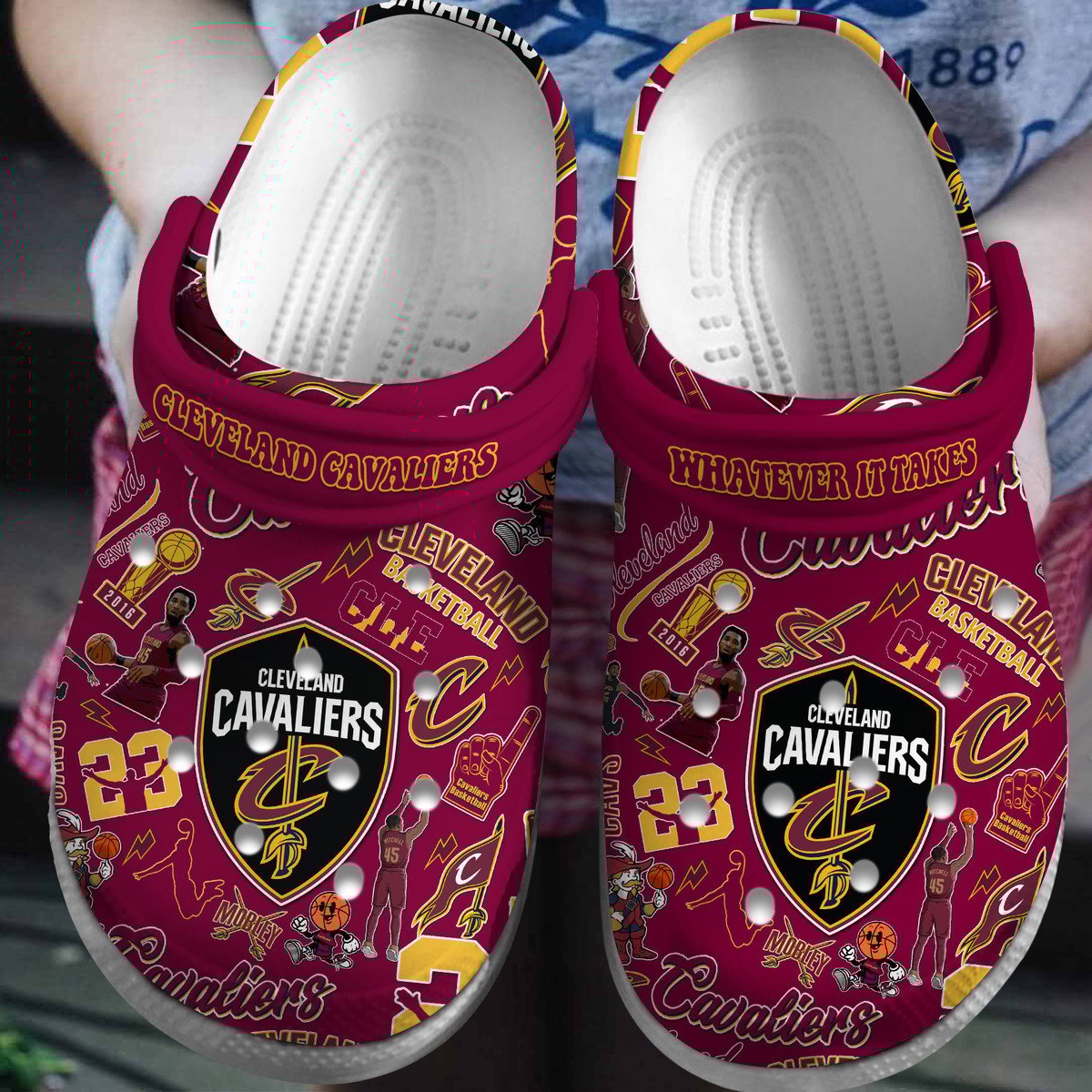 Footwearmerch Cleveland Cavaliers NBA Crocs Clogs Crocband Shoes Comfortable For Men Women and Kids