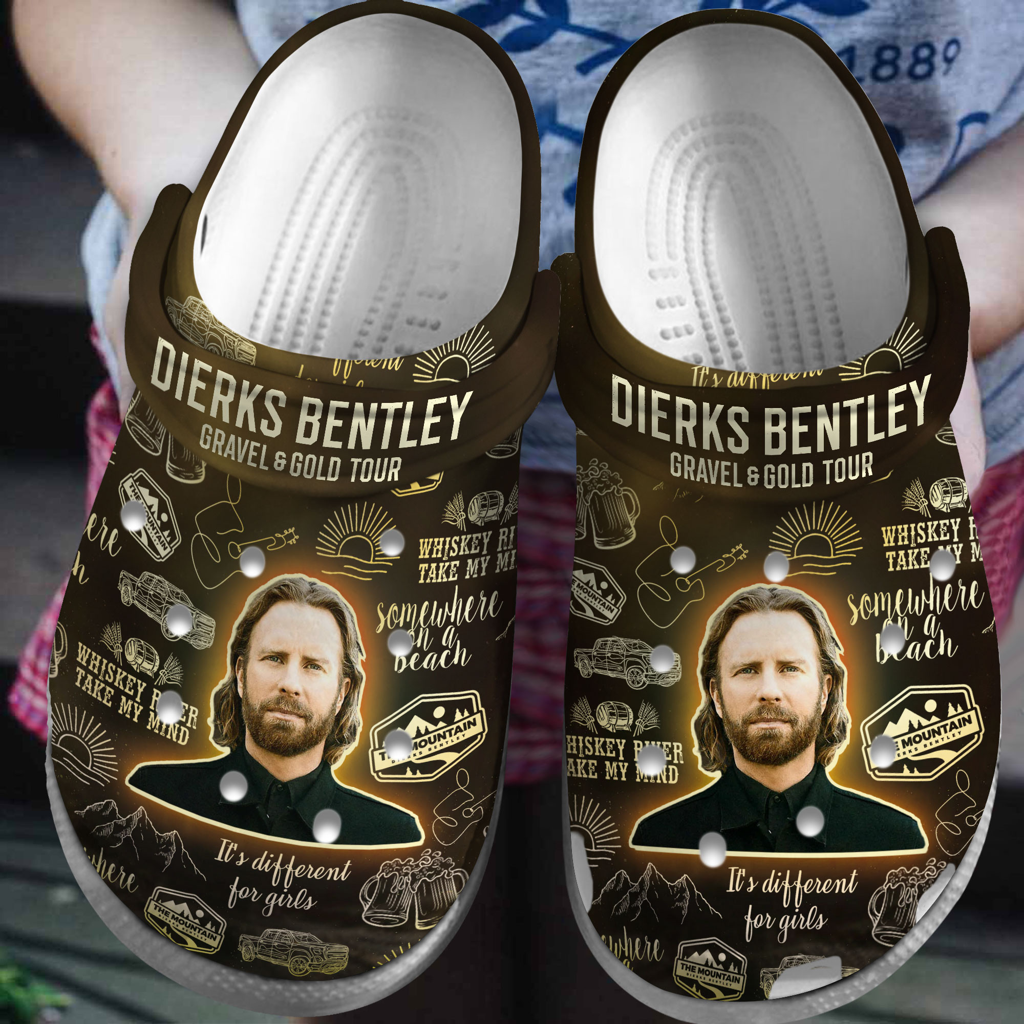 Premium Dierks Bentley Music Crocs Crocband Clogs Shoes Comfortable For Men Women and Kids