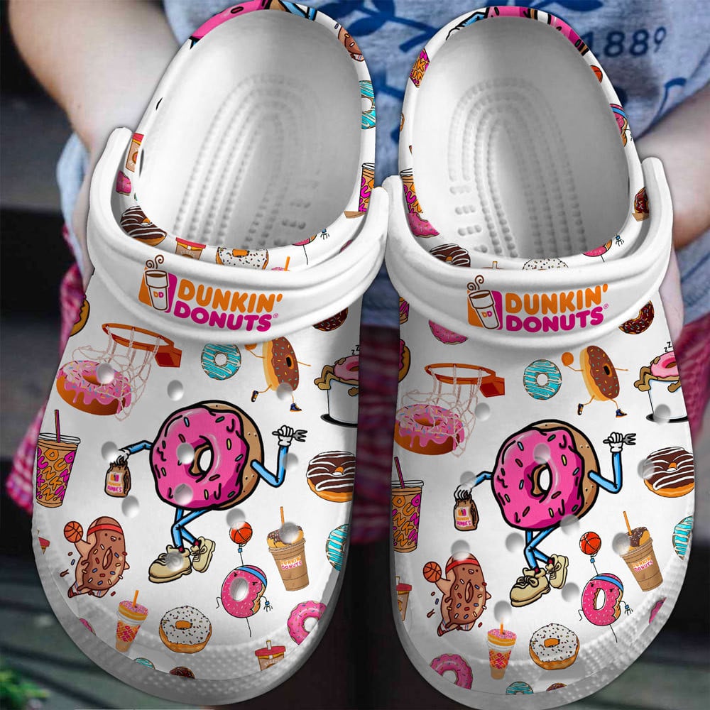 Footwearmerch Dunkin Donuts Crocs Crocband Clogs Shoes Comfortable For Men Women and Kids