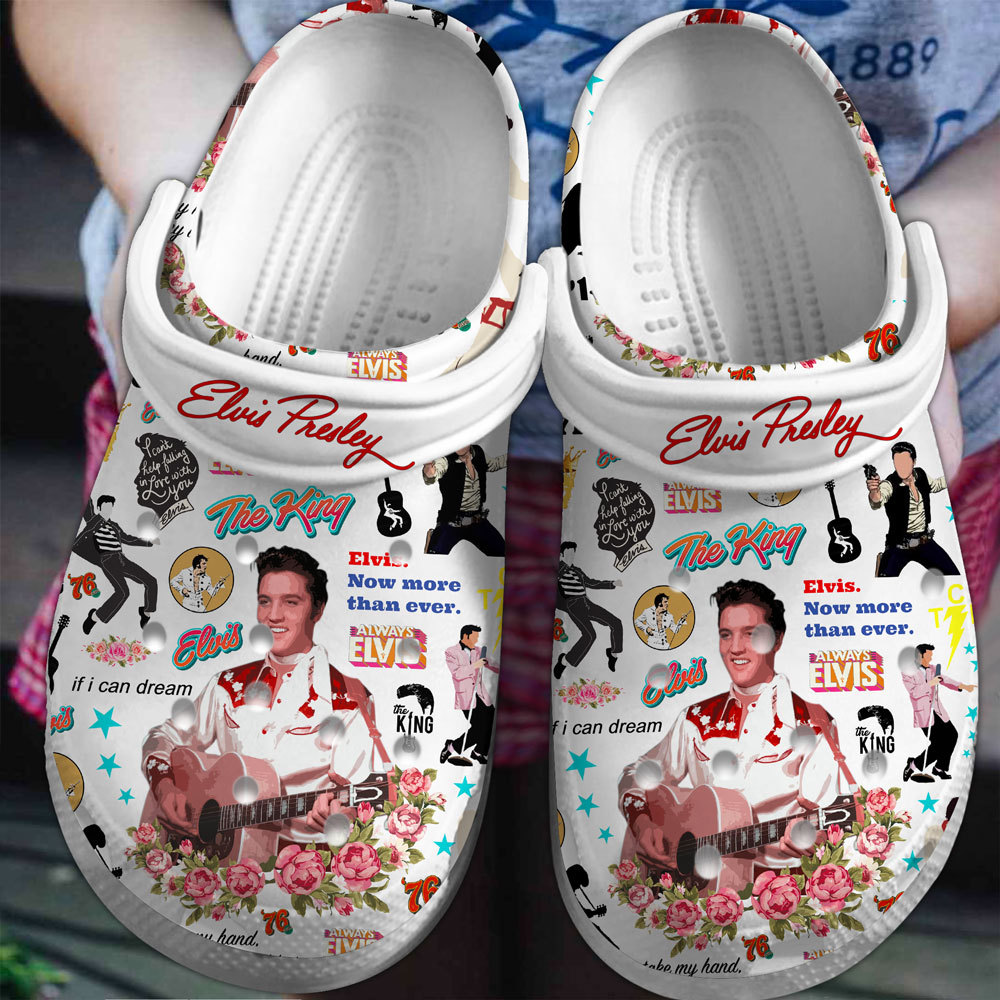 Footwearmerch Elvis Singer Music Crocs Clogs Crocband Shoes Comfortable For Men Women and Kids