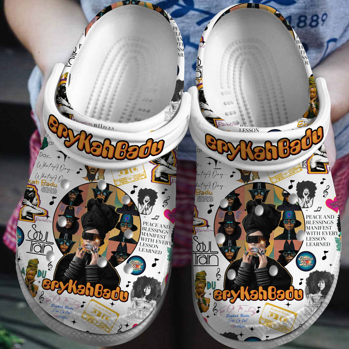 Premium Erykah Badu Music Crocs Crocband Clogs Shoes Comfortable For Men Women and Kids