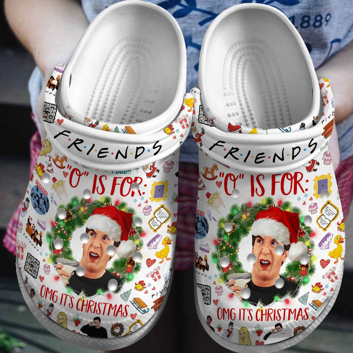 Premium Friends TV Series Crocs Crocband Clogs Shoes Comfortable For Men Women and Kids