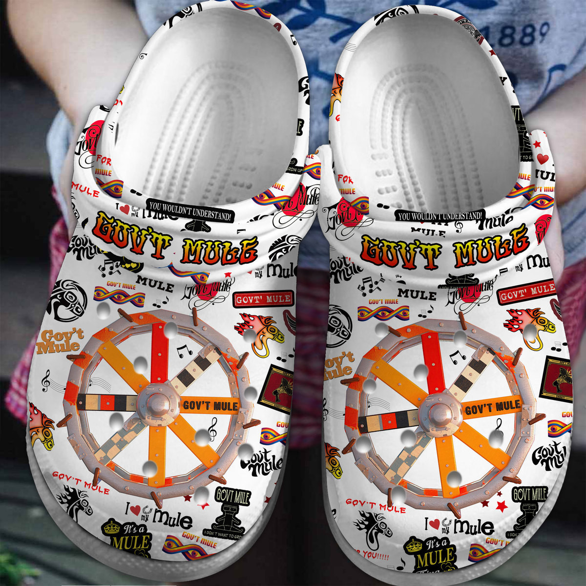 Premium Gov't Mule Music Crocs Crocband Clogs Shoes Comfortable For Men Women and Kids