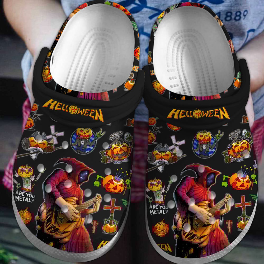 Footwearmerch Helloween Band Music Crocs Crocband Clogs Shoes Comfortable For Men Women and Kids