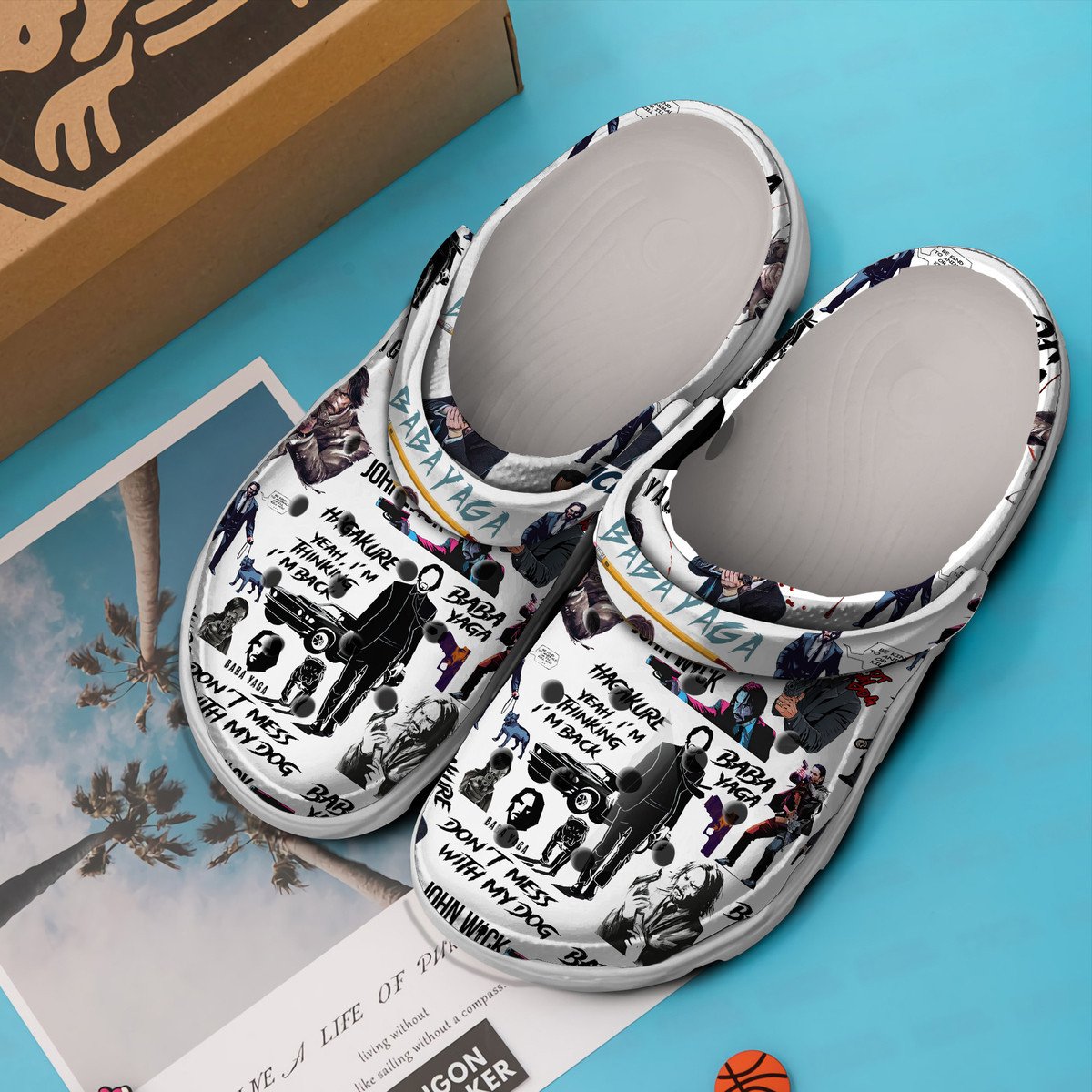 Footwearmerch John Wick Movie Crocs Crocband Clogs Shoes Comfortable For Men Women and Kids