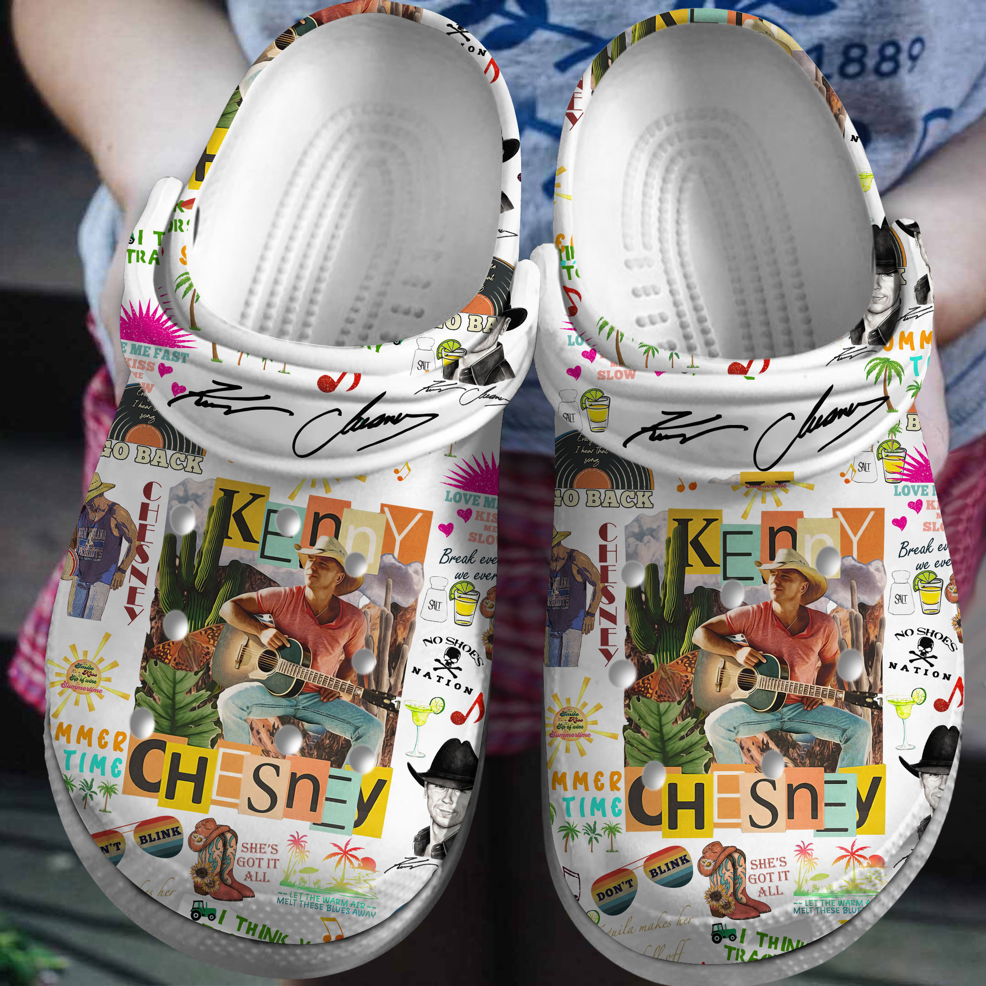 Premium Kenny Chesney Music Crocs Crocband Clogs Shoes Comfortable For Men Women and Kids