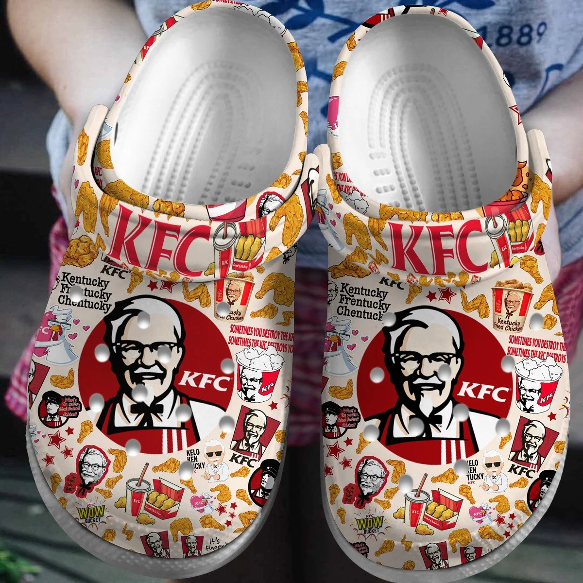Footwearmerch KFC Crocs Crocband Clogs Shoes Comfortable For Men Women and Kids