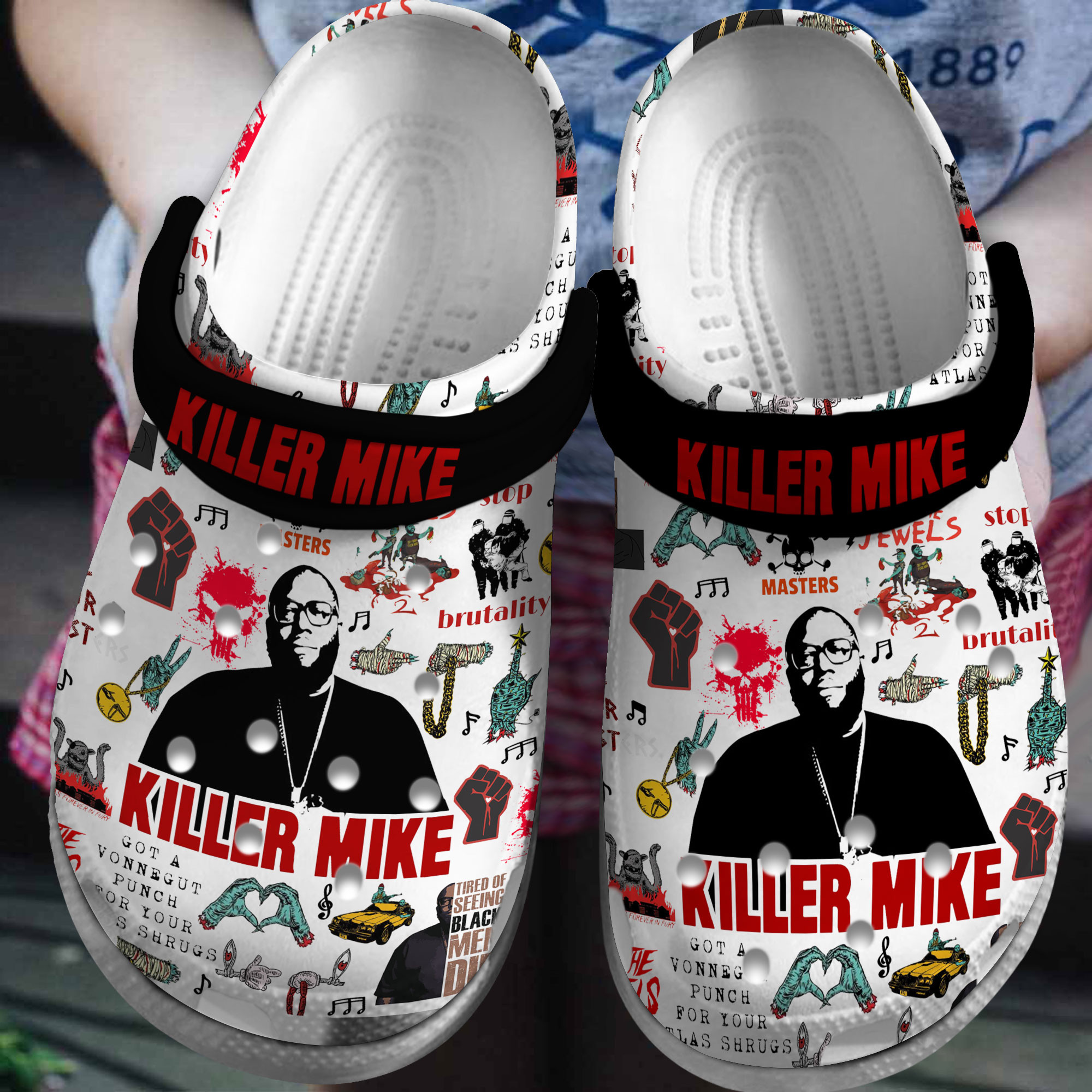 Premium Killer Mike Music Crocs Crocband Clogs Shoes Comfortable For Men Women and Kids