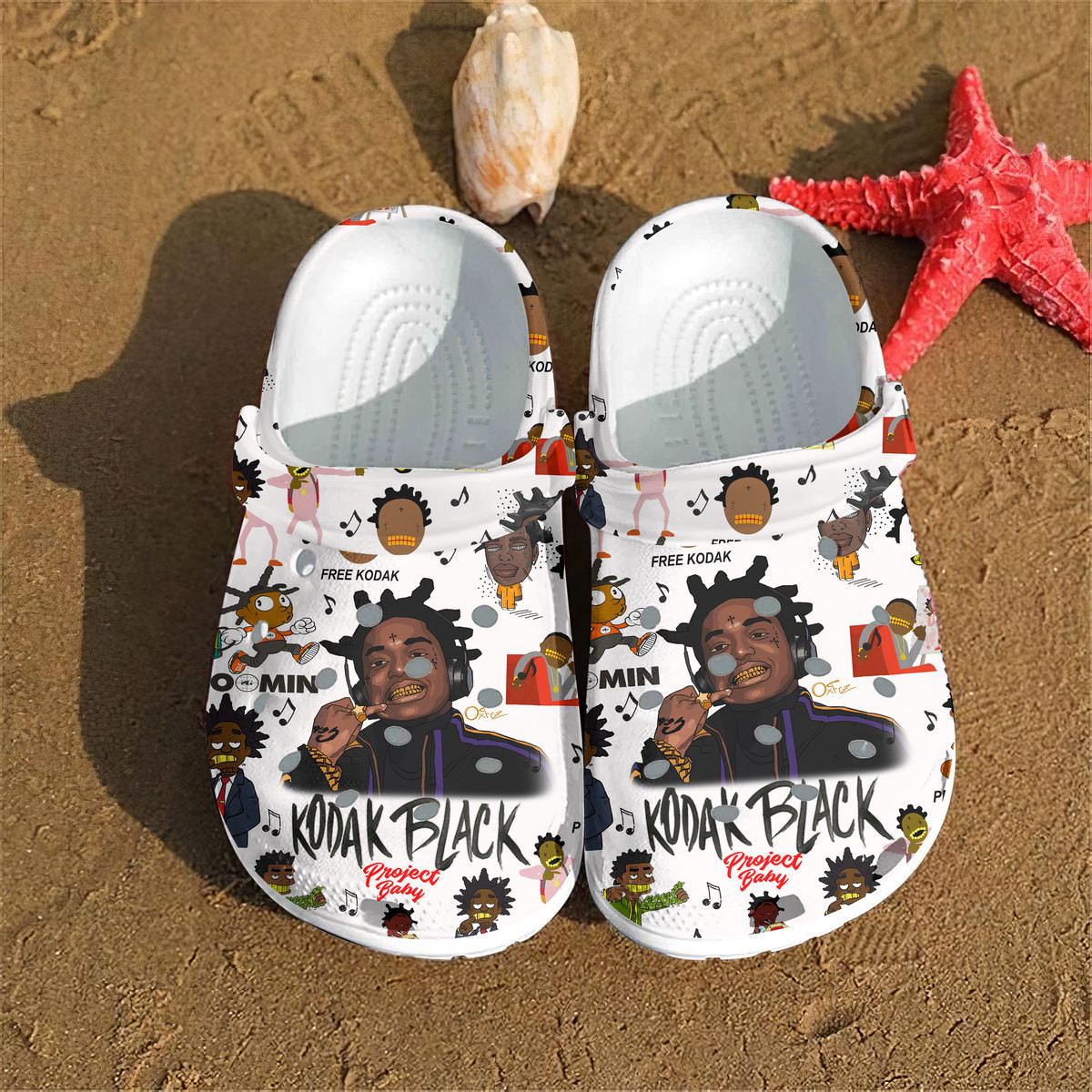 Premium Kodak Black Music Crocs Crocband Clogs Shoes Comfortable For Men Women and Kids