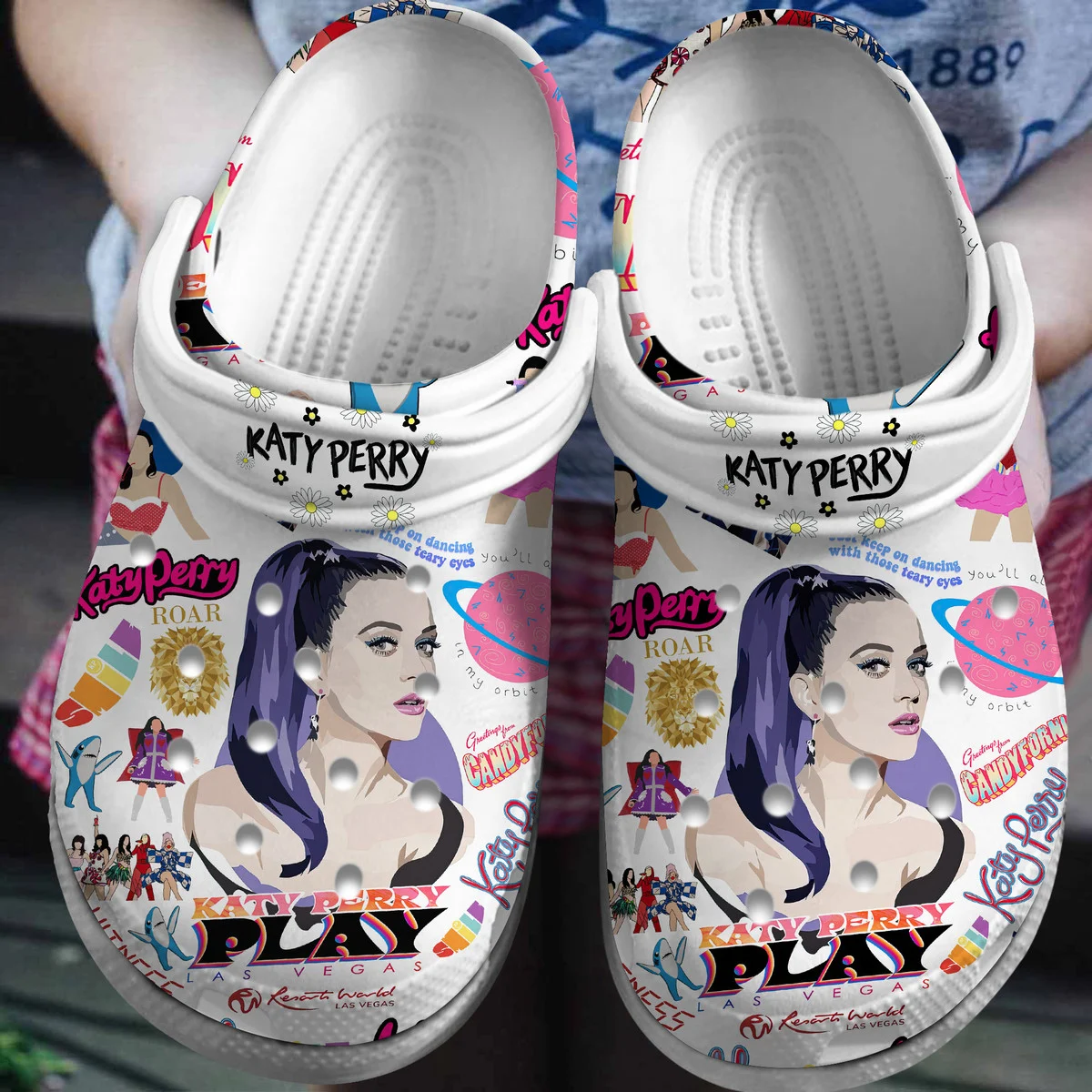 Footwearmerch Katy Perry Singer Music Crocs Crocband Clogs Shoes Comfortable For Men Women and Kids
