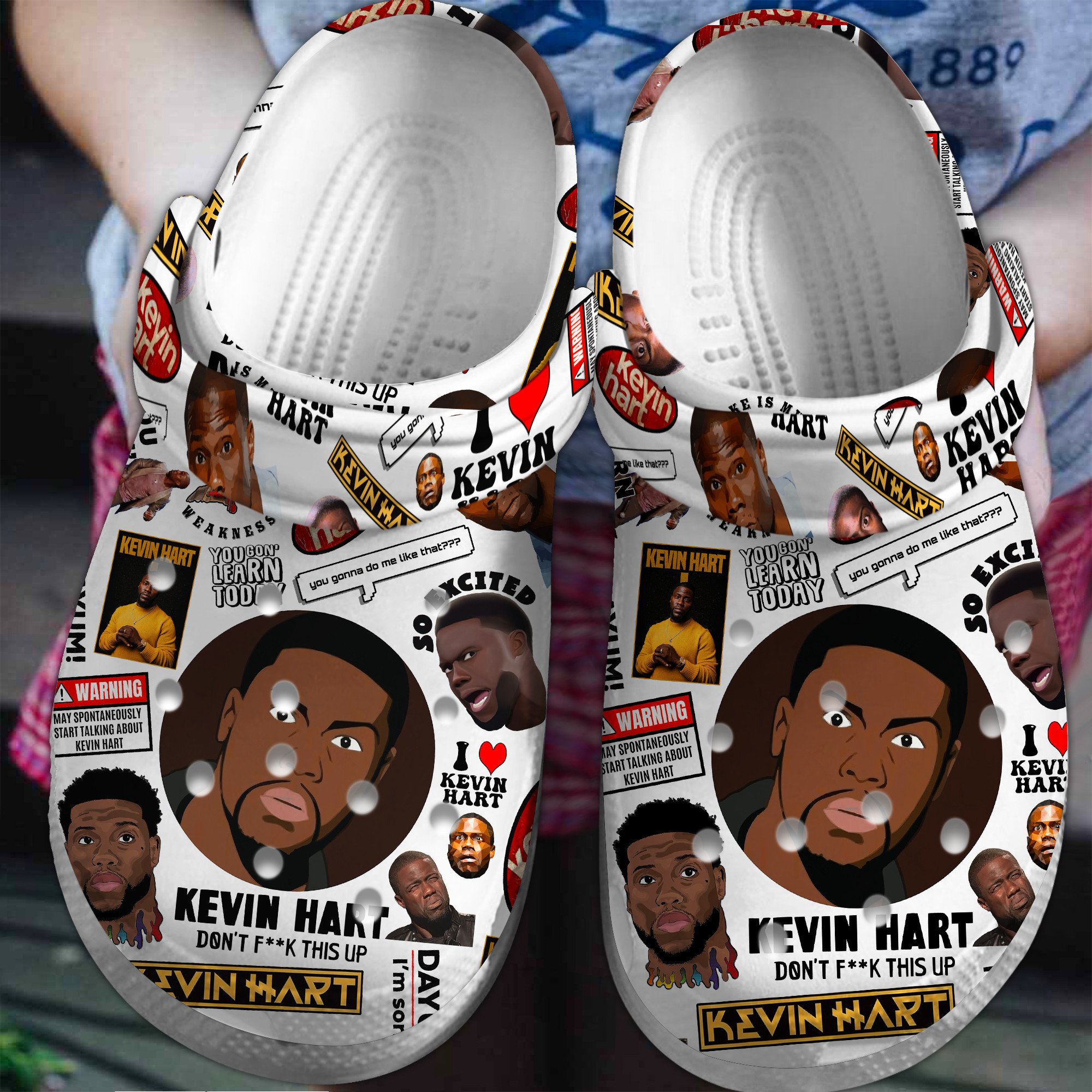 Footwearmerch Kevin Hart Crocs Crocband Clogs Shoes Comfortable For Men Women and Kids