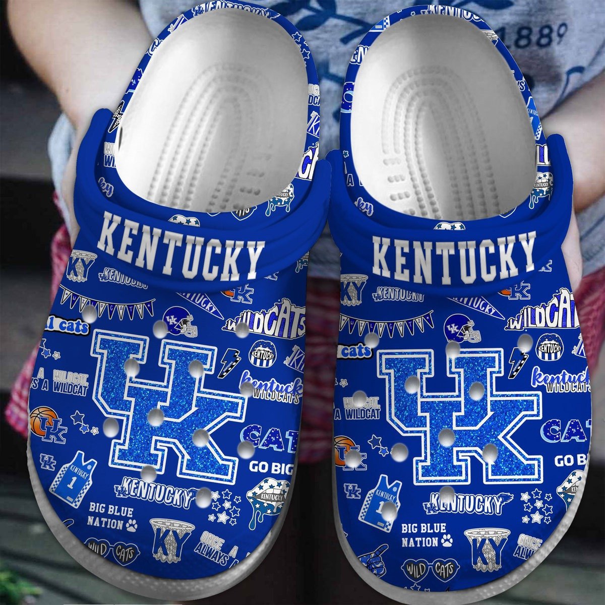 Footwearmerch Kentucky Wildcats NCAA Sport Crocs Clogs Crocband Shoes Comfortable For Men Women and Kids