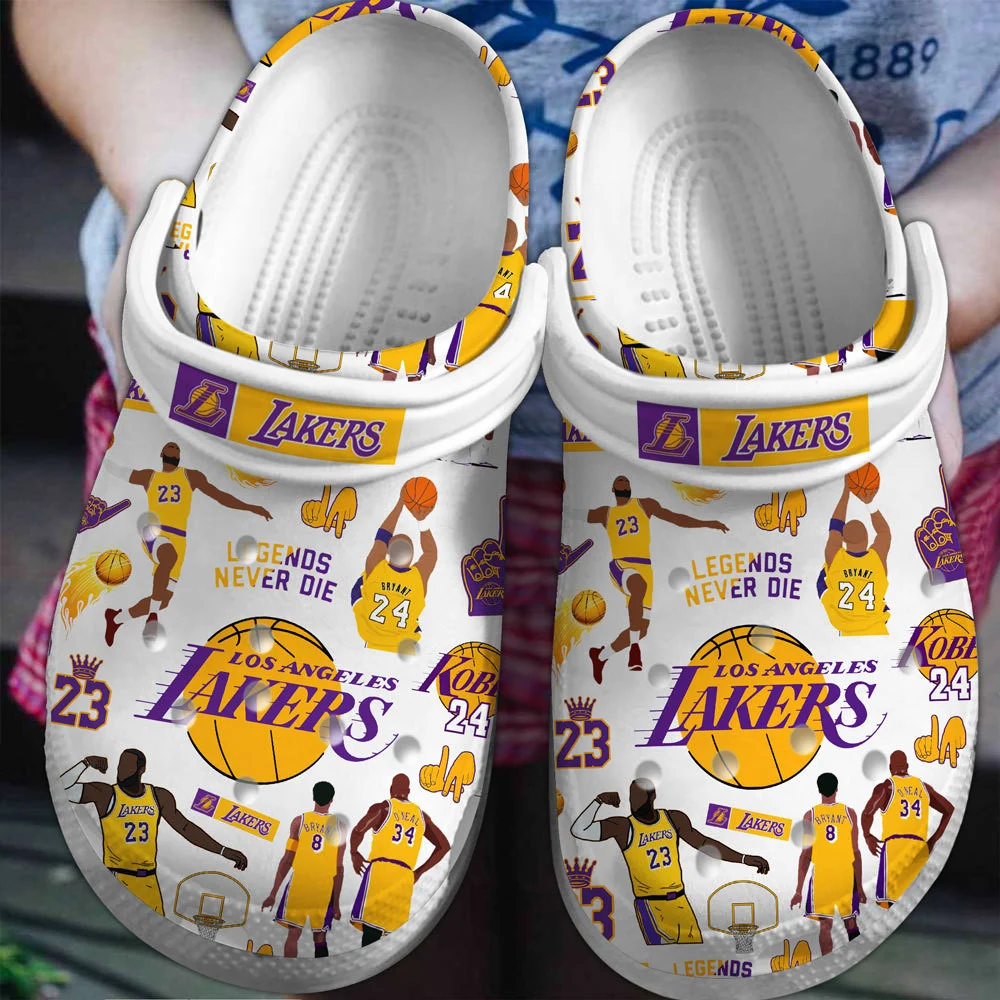 Footwearmerch Los Angeles Lakers Basketball Club Crocband Comfortable Shoes Crocs For Men Women Kids