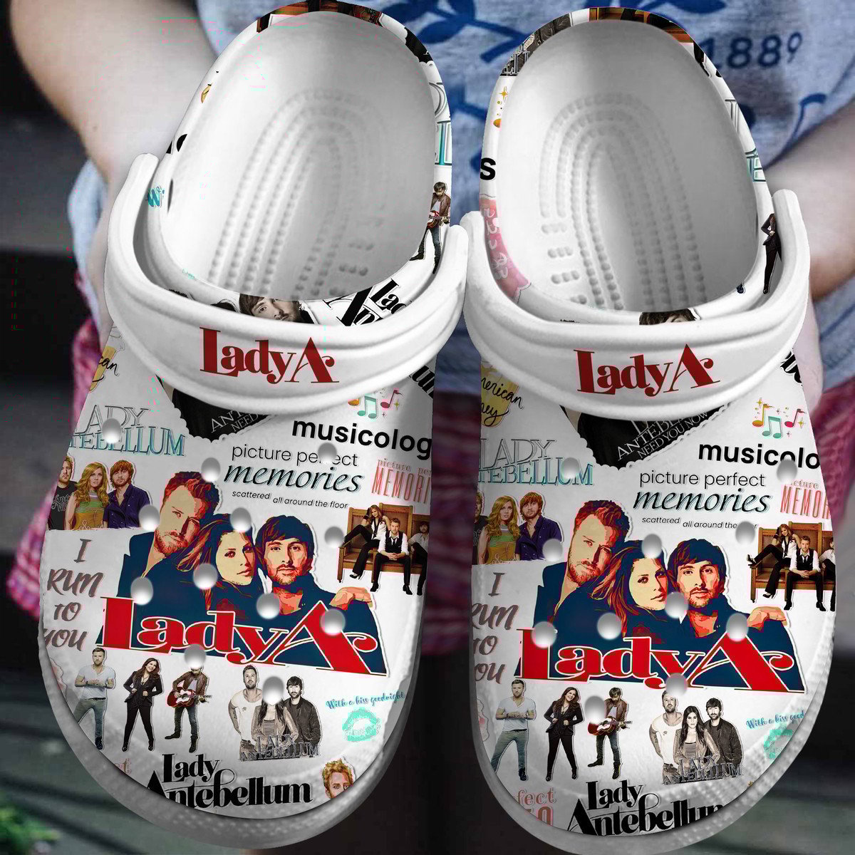 Footwearmerch Lady A Group Music Crocs Crocband Clogs Shoes Comfortable For Men Women and Kids