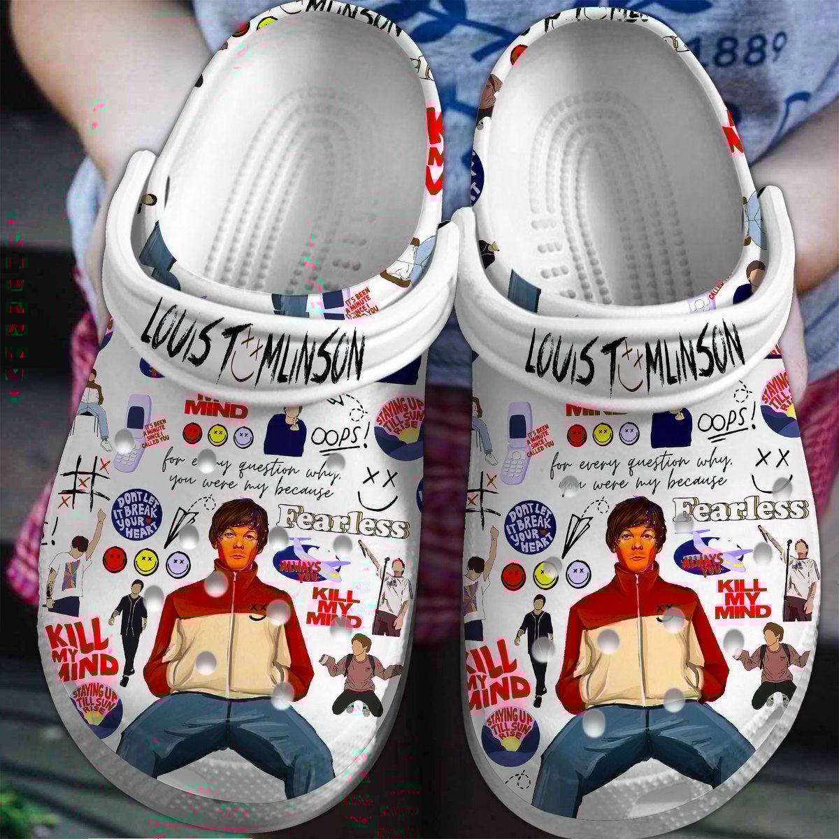 Footwearmerch Louis Tomlinson Music Crocs Crocband Clogs Shoes Comfortable For Men Women and Kids