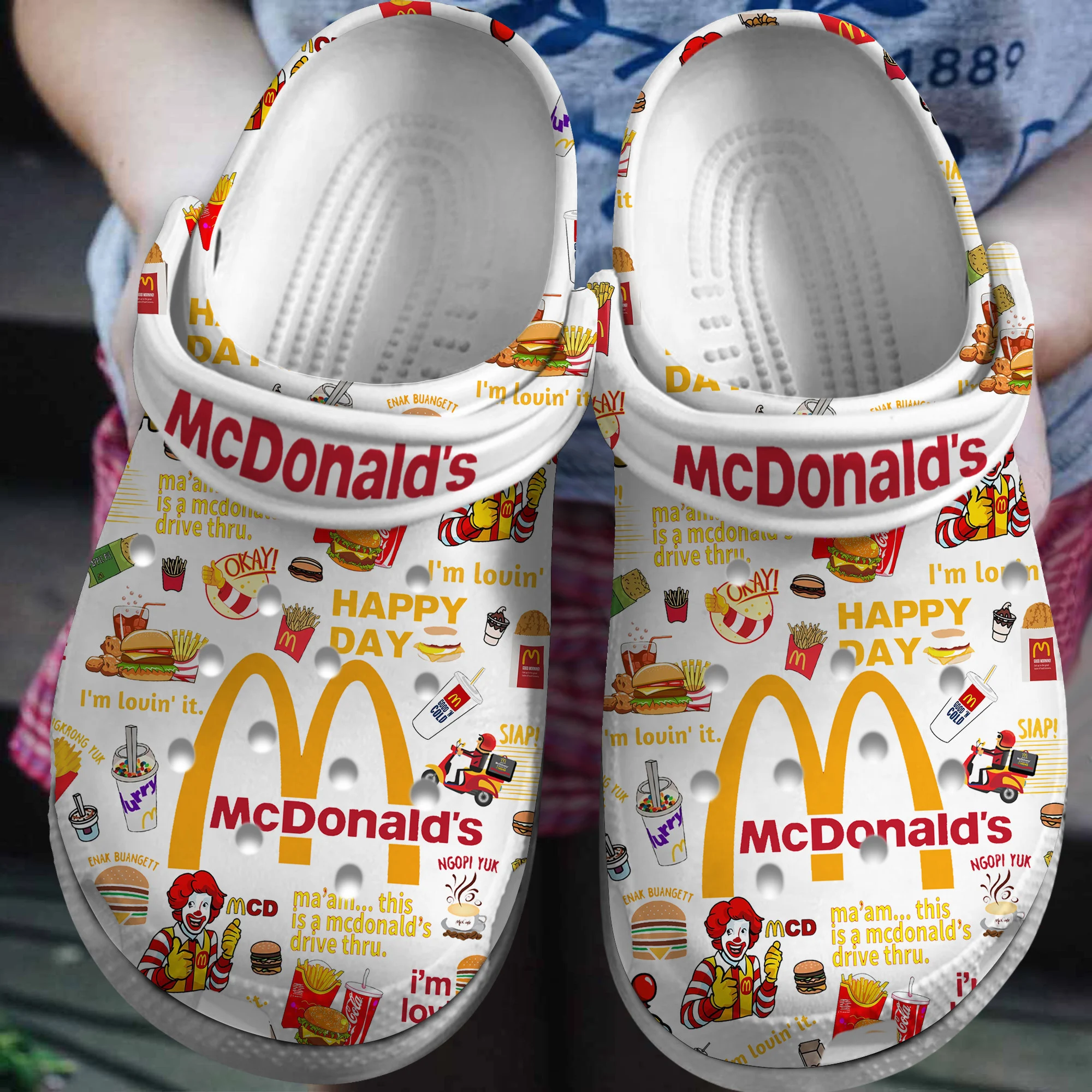 Footwearmerch McDonald Crocs Crocband Clogs Shoes Comfortable For Men Women and Kids