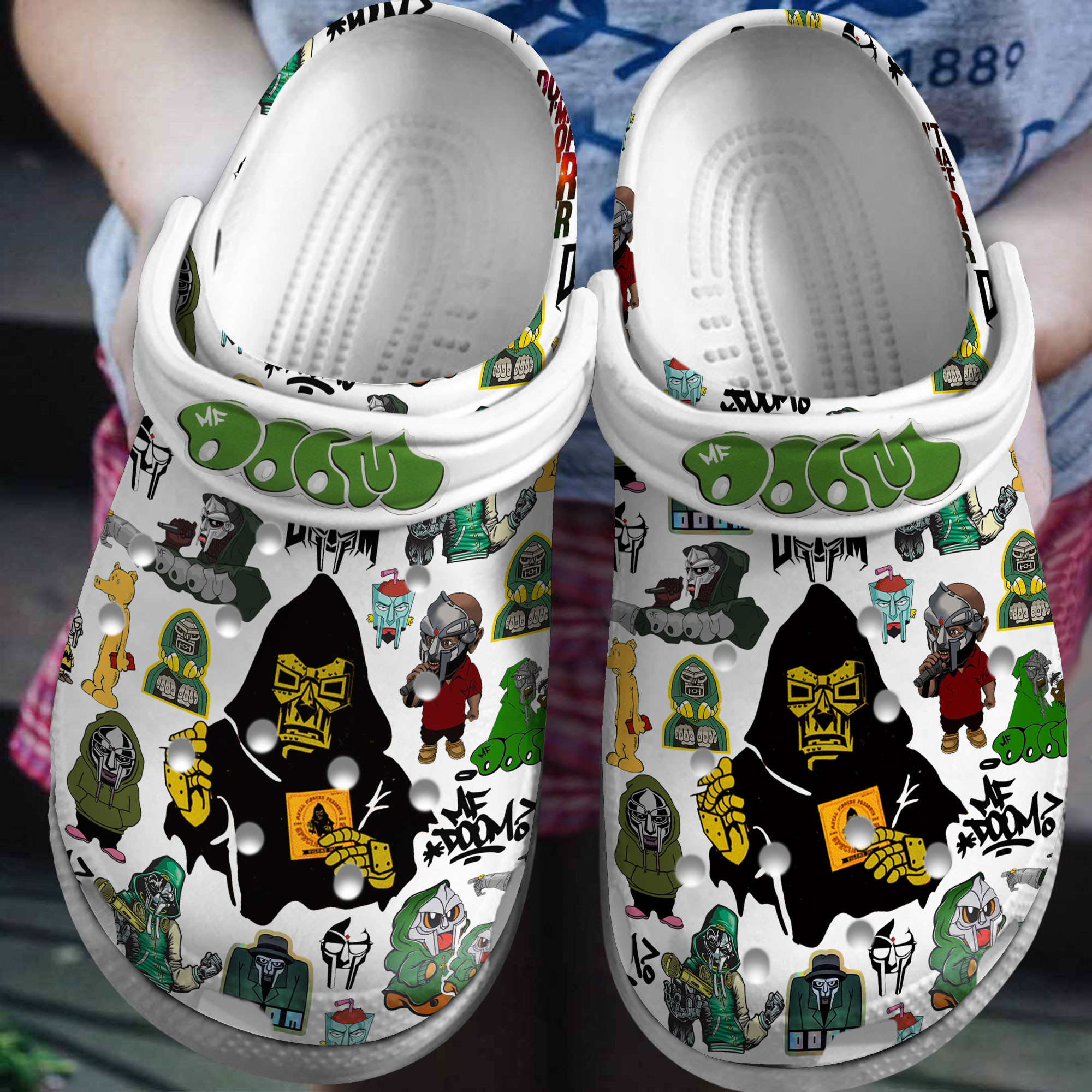 Premium Mf Doom Music Crocs Crocband Clogs Shoes Comfortable For Men Women and Kids