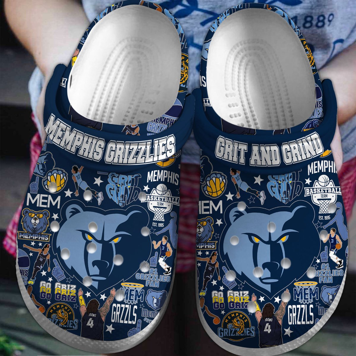 Footwearmerch Memphis Grizzlies Basketball team NBA Sport Crocs Clogs Crocband Shoes Comfortable For Men Women and Kids