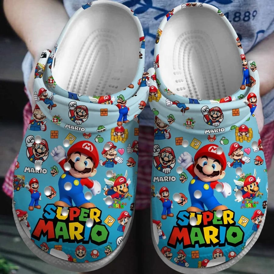 Footwearmerch Super Mario Game Crocs Clogs Crocband Shoes Comfortable For Men Women and Kids