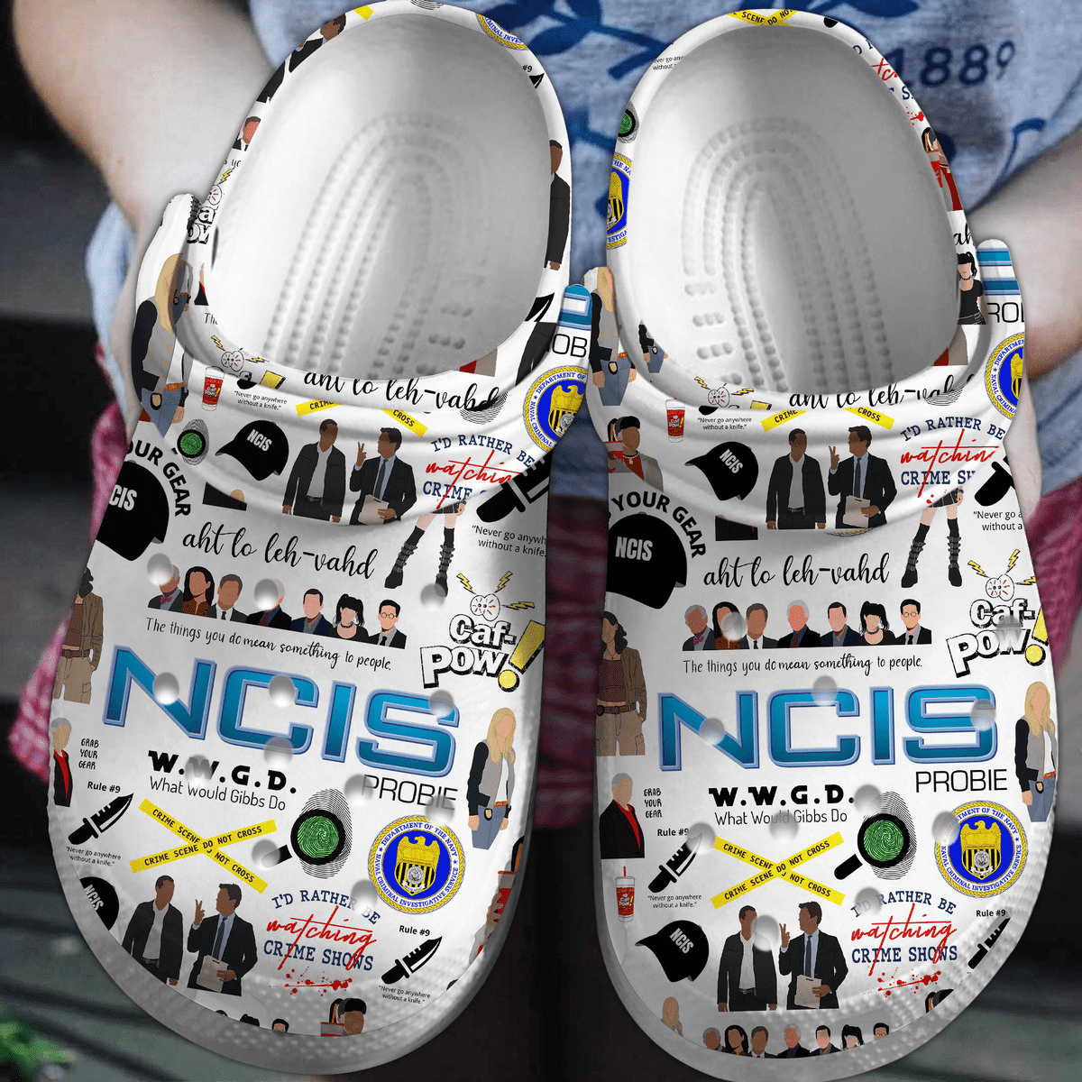 Footwearmerch NCIS TV Series Crocs Crocband Clogs Shoes Comfortable For Men Women and Kids