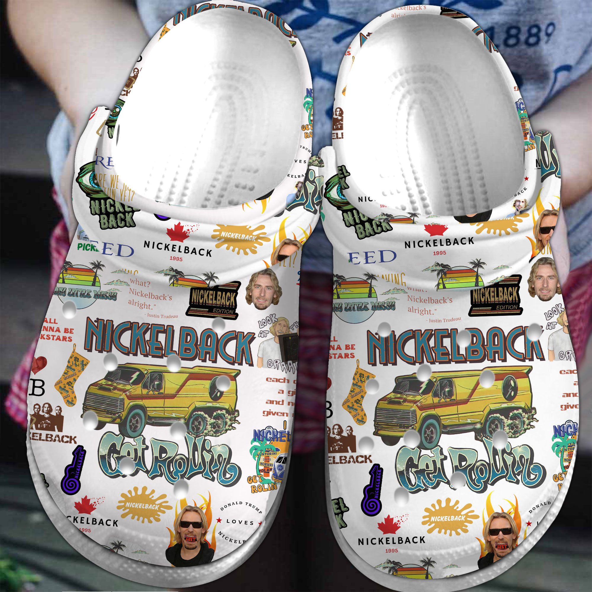 Premium Nickelback Music Crocs Crocband Clogs Shoes Comfortable For Men Women and Kids