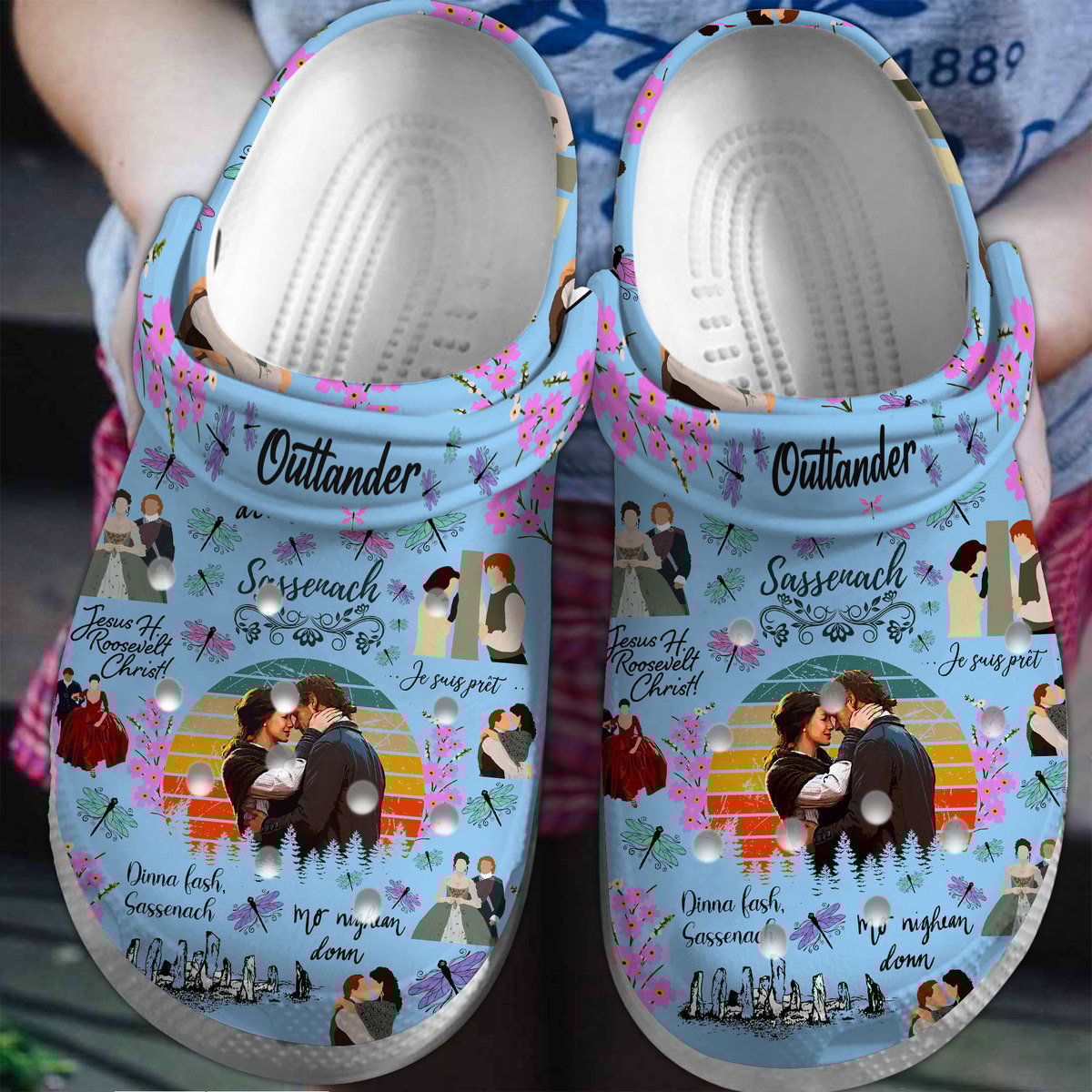 Footwearmerch Outlander TV Series Crocs Clogs Crocband Shoes Comfortable For Men Women and Kids