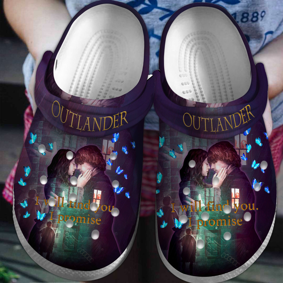 Footwearmerch Outlander TV Series Crocs Crocband Shoes Clogs Comfortable For Men Women and Kids
