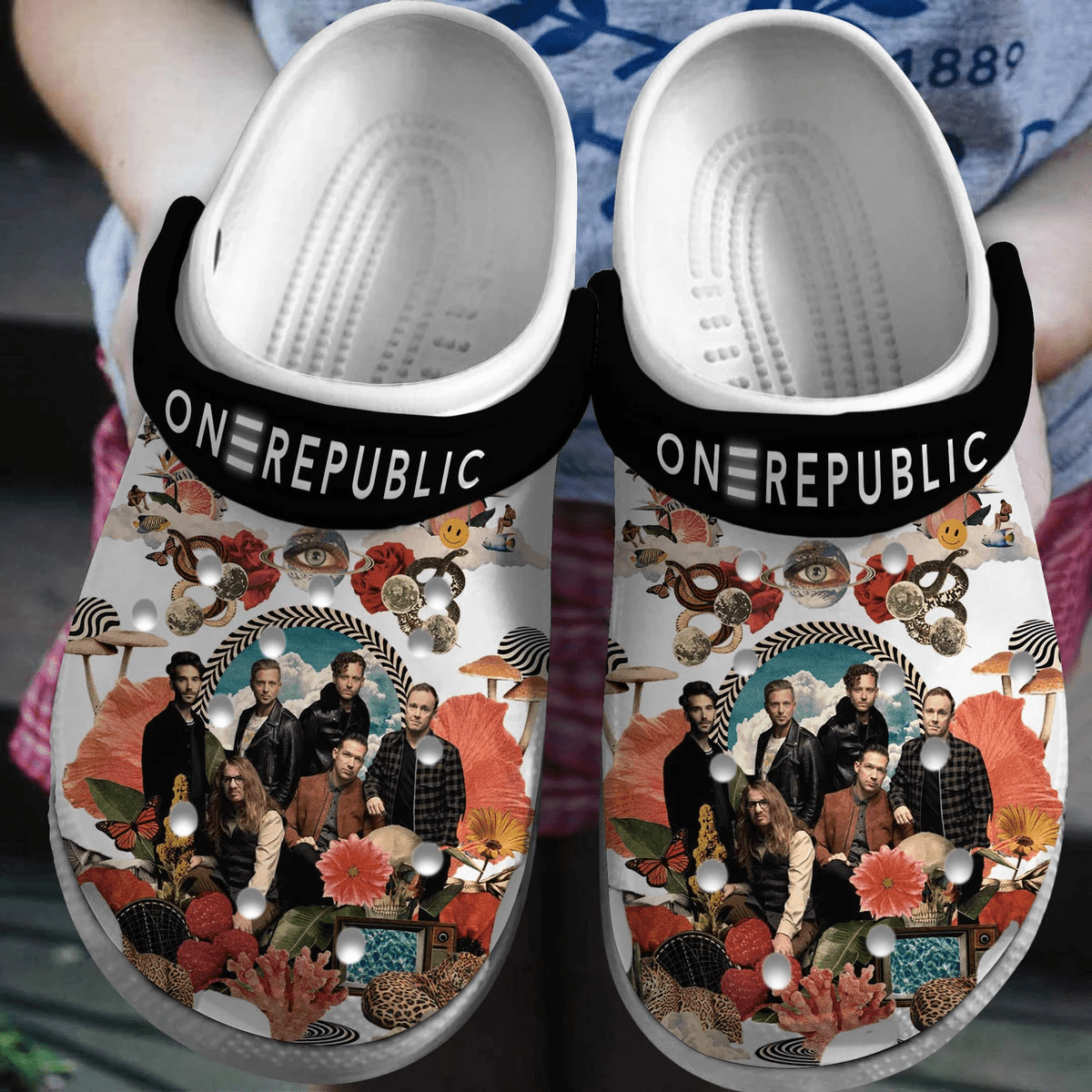 Premium OneRepublic Music Crocs Crocband Clogs Shoes Comfortable For Men Women and Kids