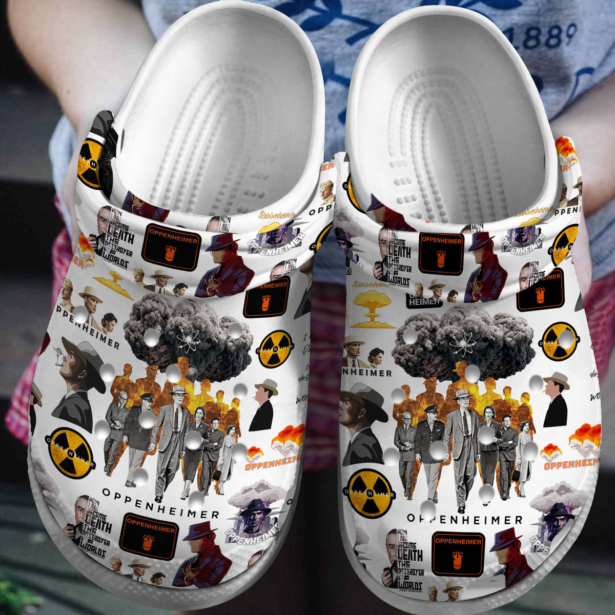 Premium Oppenheimer Movie Crocs Crocband Clogs Shoes Comfortable For Men Women and Kids