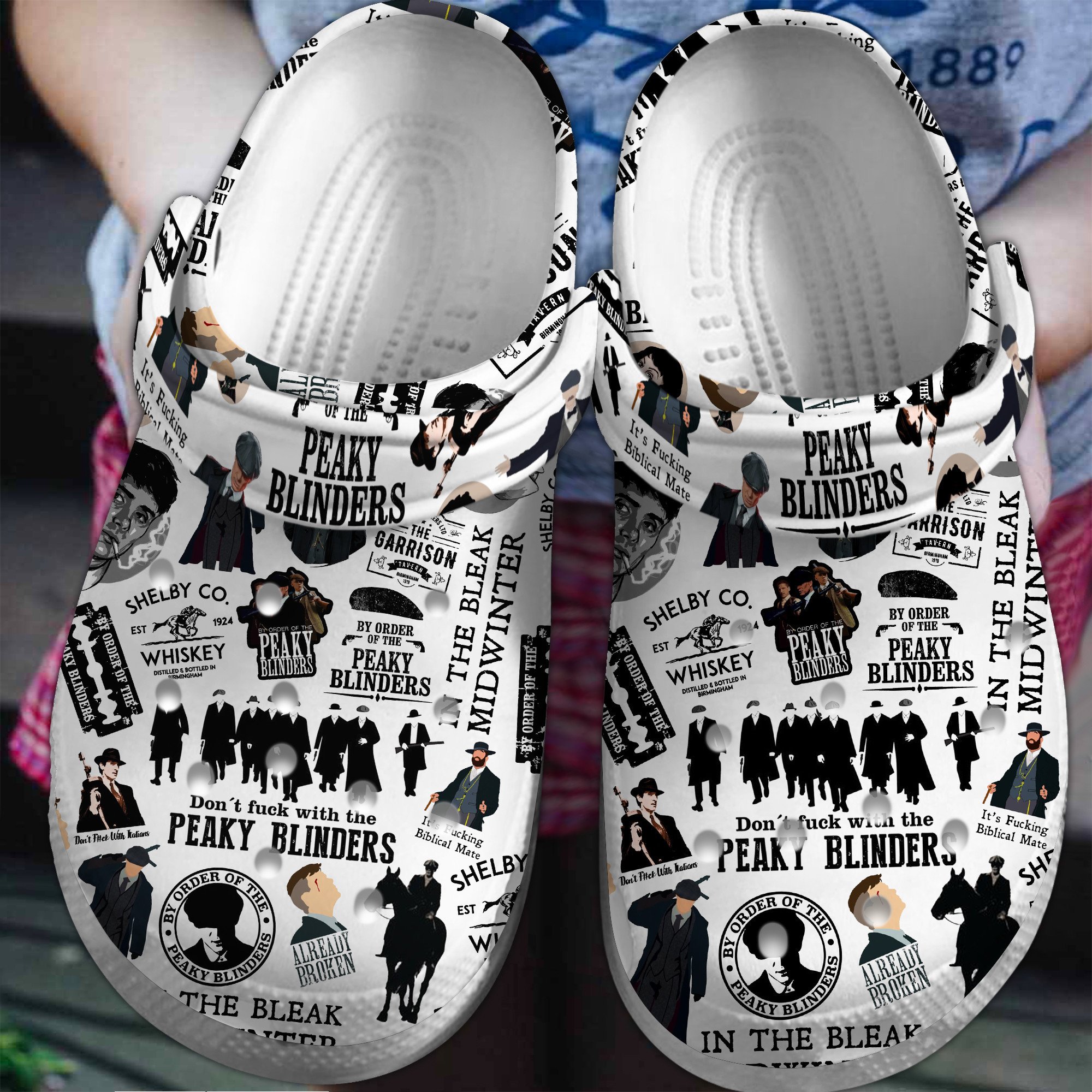 Footwearmerch Peaky Blinders TV Series Crocs Crocband Clogs Shoes Comfortable For Men Women and Kids