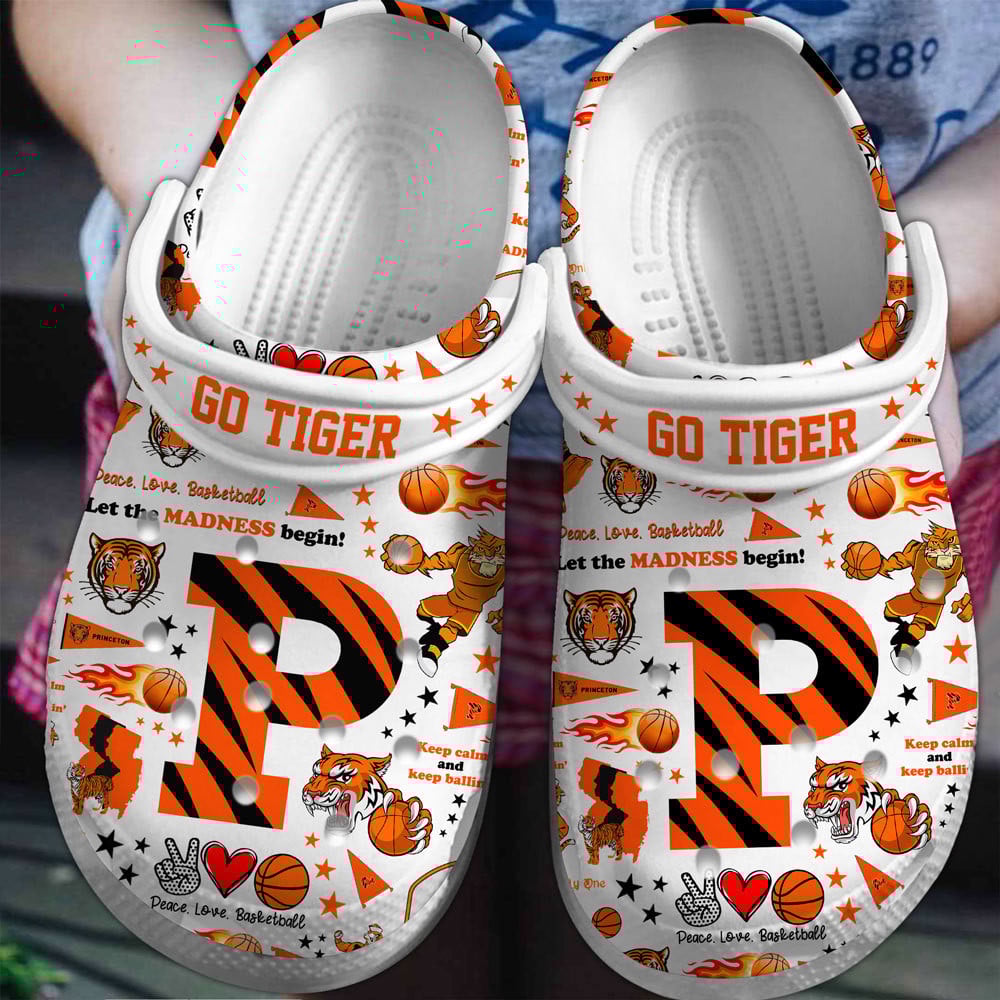 Footwearmerch Princeton Tigers NCAA Sport Crocs Clogs Crocband Shoes Comfortable For Men Women and Kids