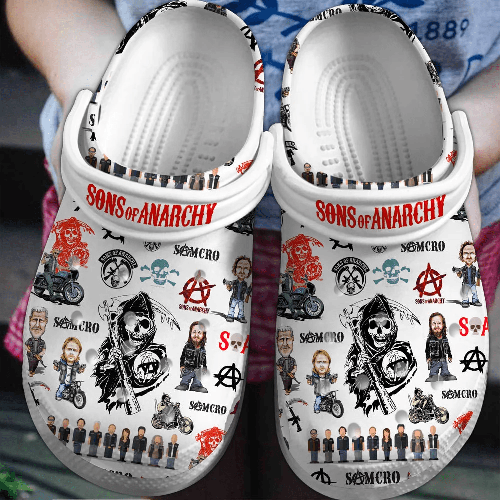 Footwearmerch Sons of Anarchy TV Series Crocs Crocband Clogs Shoes Comfortable For Men Women and Kids