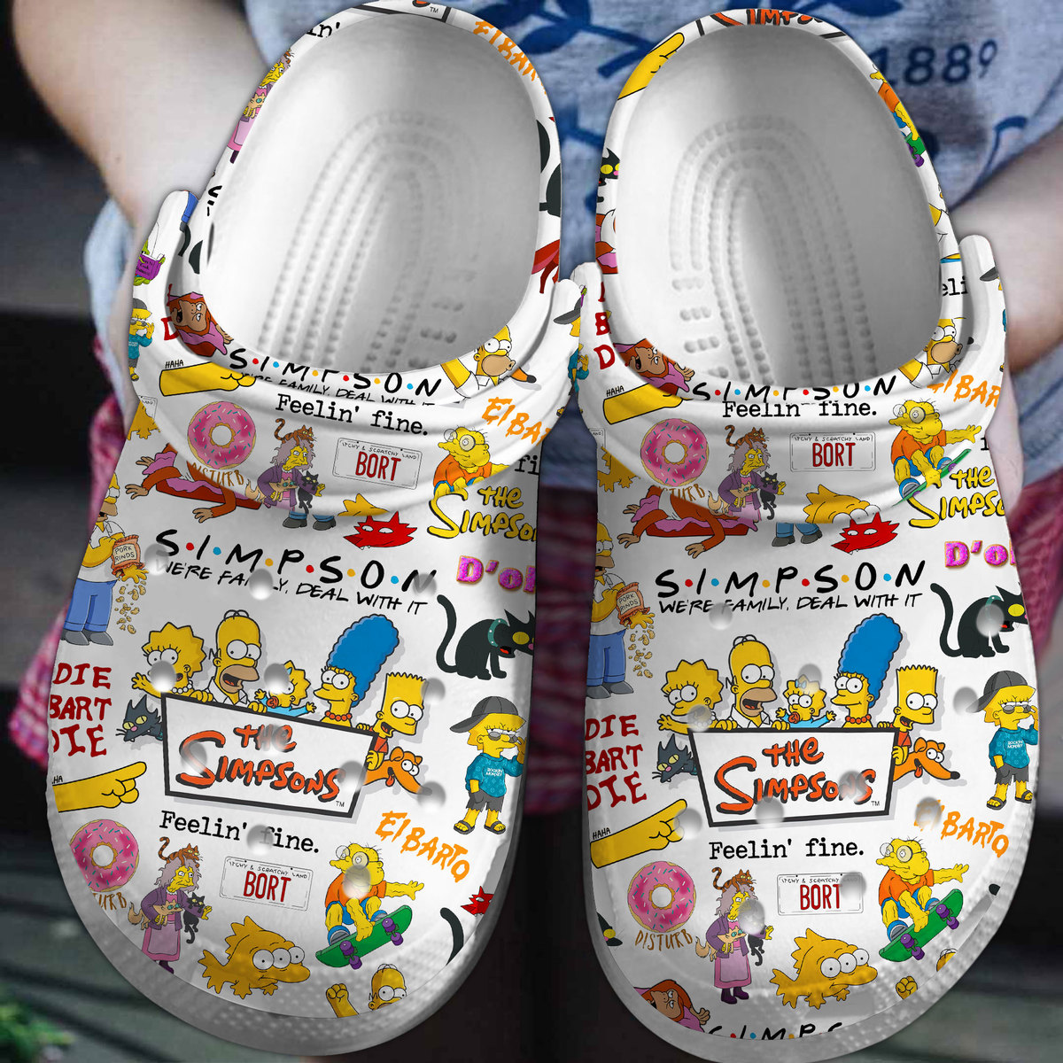 Footwearmerch The Simpsons Cartoon Crocs Crocband Clogs Shoes Comfortable For Men Women and Kids