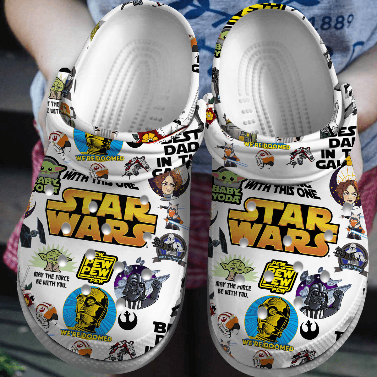 Footwearmerch Starwar Movie Crocs Crocband Clogs Shoes Comfortable For Men Women and Kids